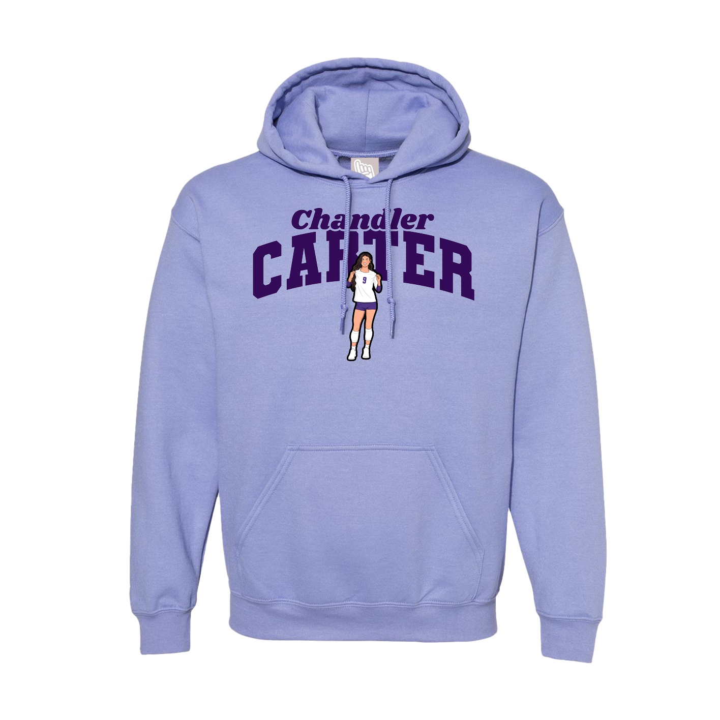 Hoodie — Signature Arch in Purple