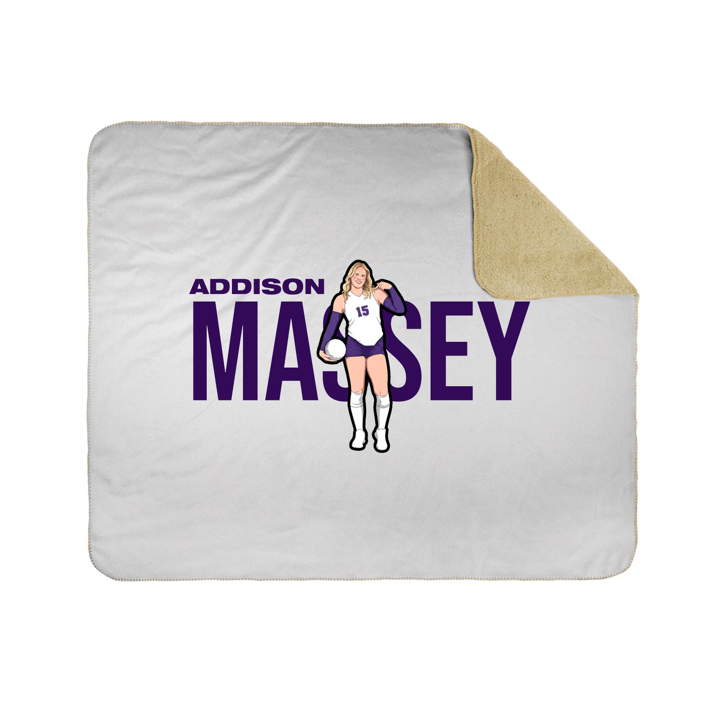 Throw Blanket — Player Name in White