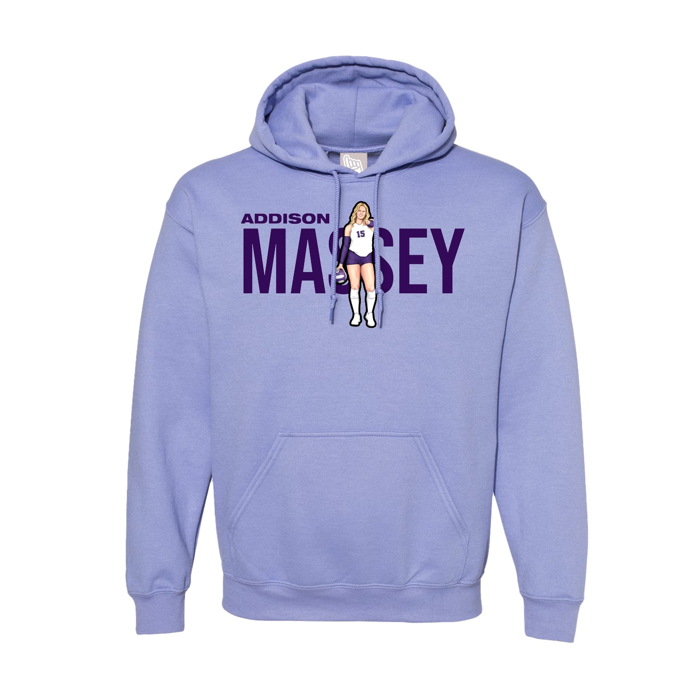 Hoodie — Player Name in Purple