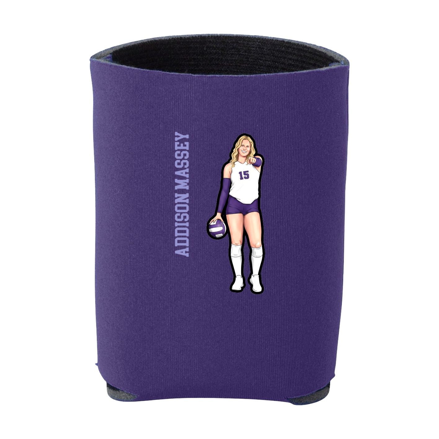 Can Holder — Name Vertical in Purple