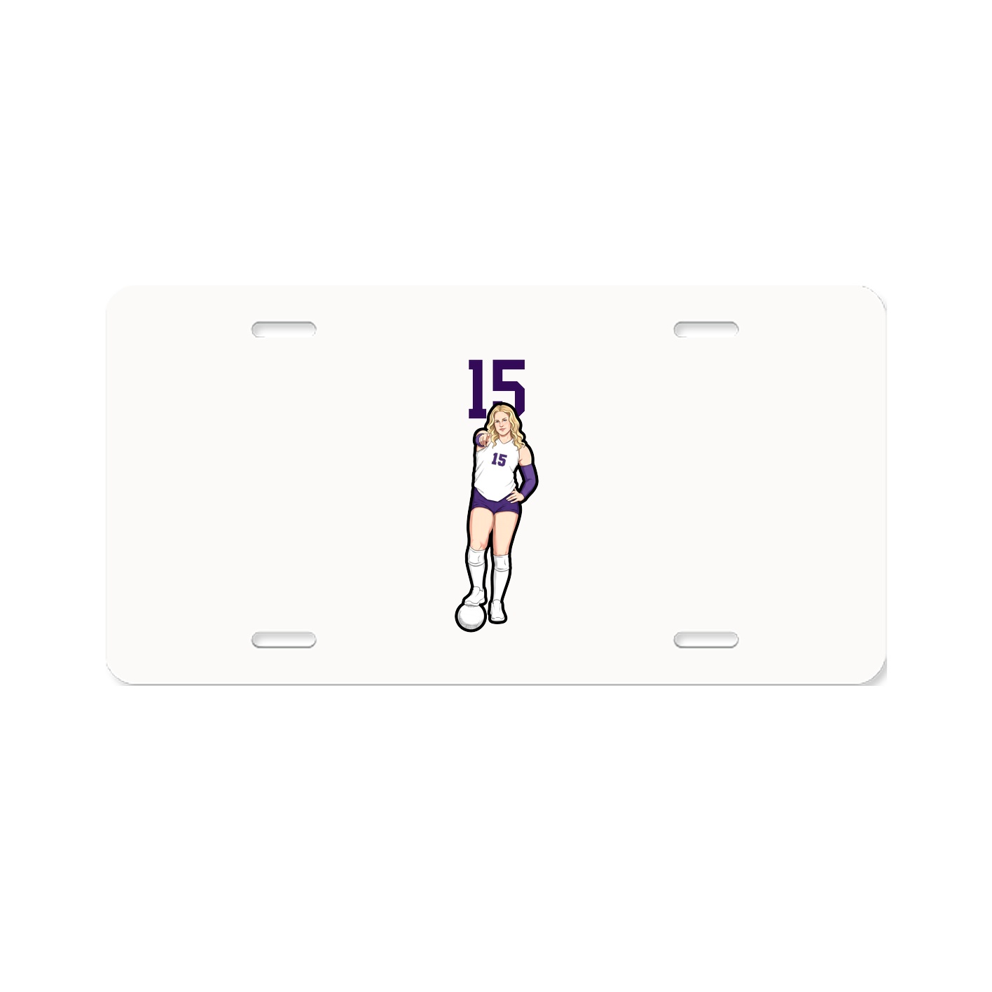 License Plate — Number Top in Classic