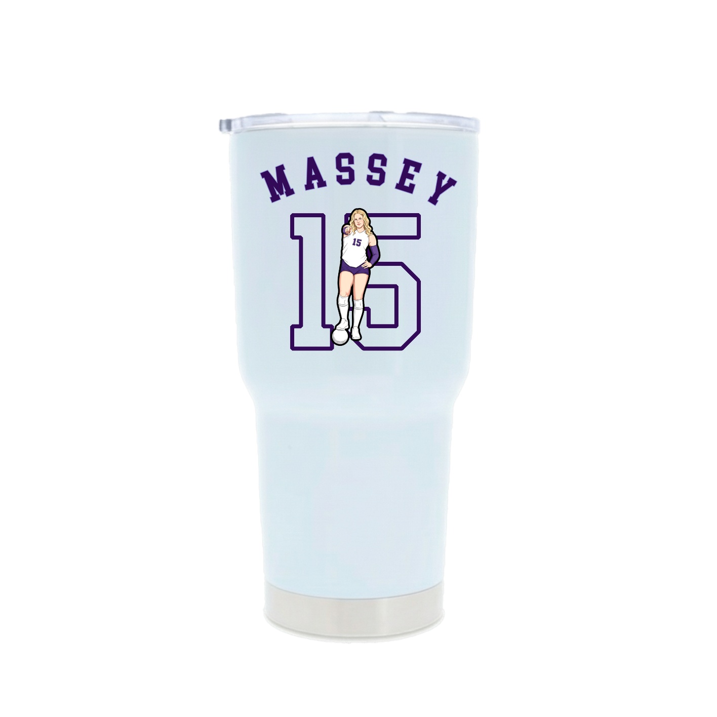 30oz Stainless Steel Tumbler — Shirsey Arch in White