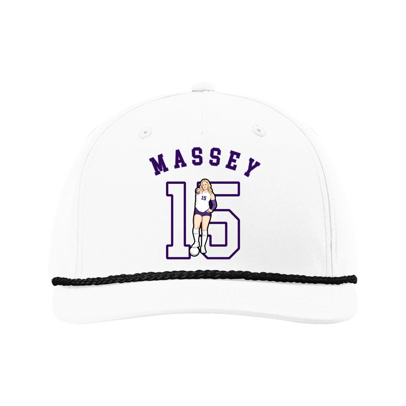 Five-Panel Classic Rope Cap — Shirsey Arch in White