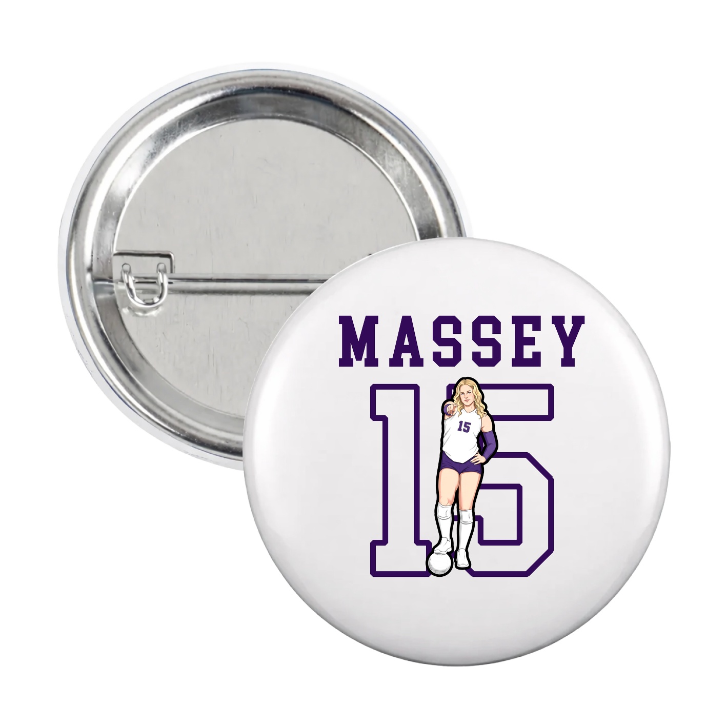 Game Day Button — Shirsey in White