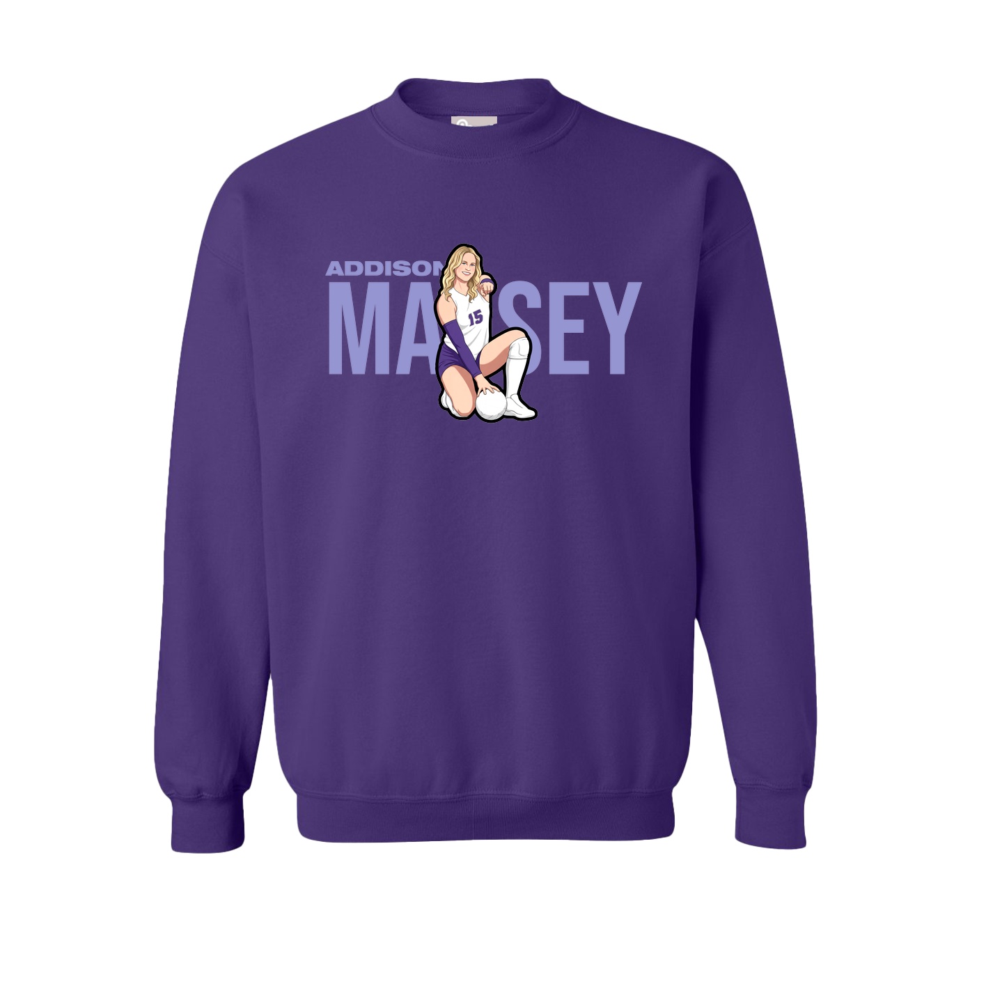 Fleece Crew — Player Name in Purple