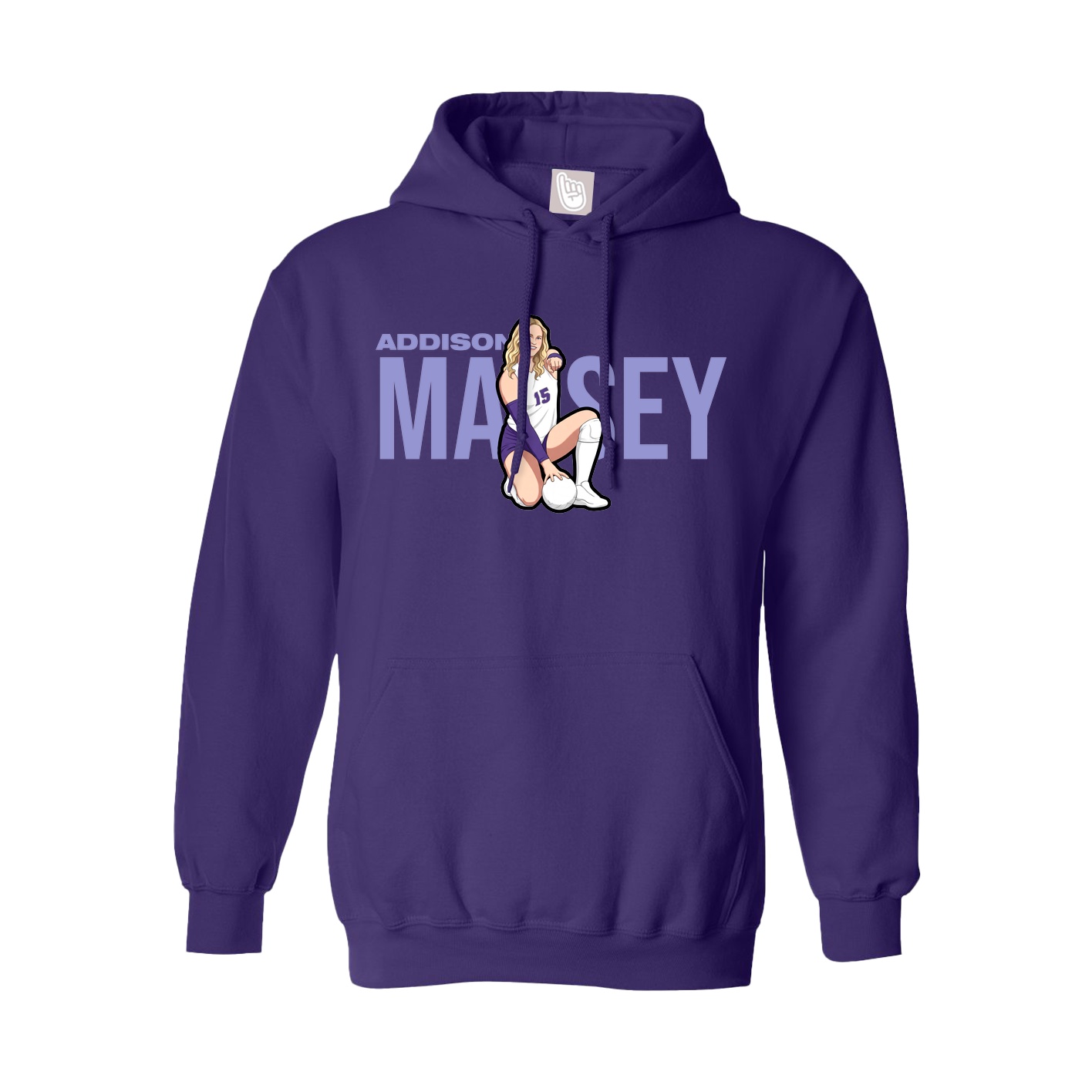 Youth Hoodie — Player Name in Purple