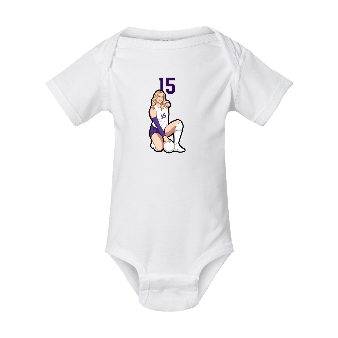 Baby Onesie — Number Top in White