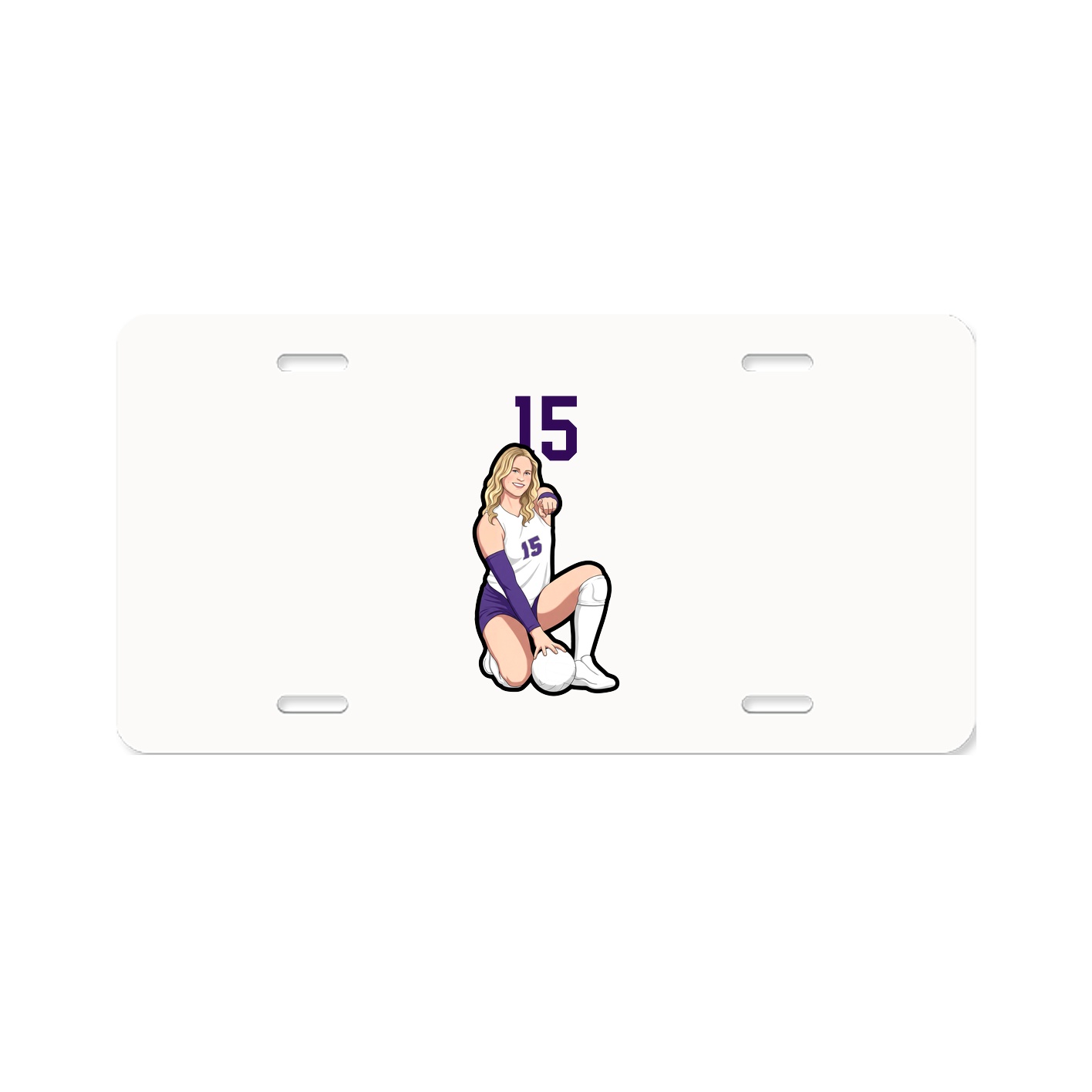 License Plate — Number Top in Classic