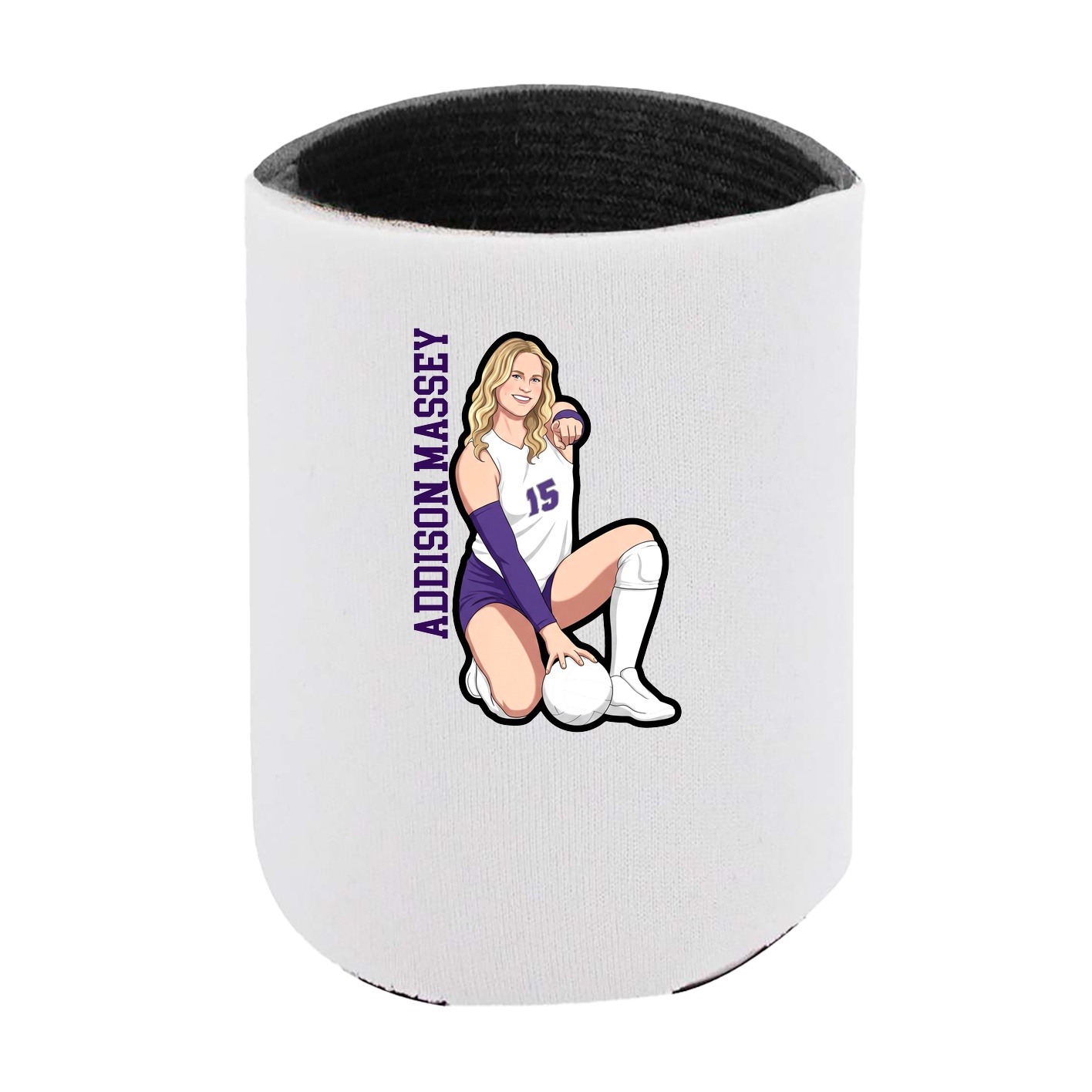 Can Holder — Name Vertical in White