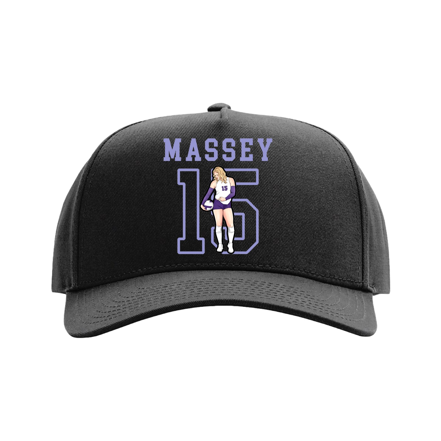 Full Fabric Five-Panel Champ Cap — Shirsey in Black