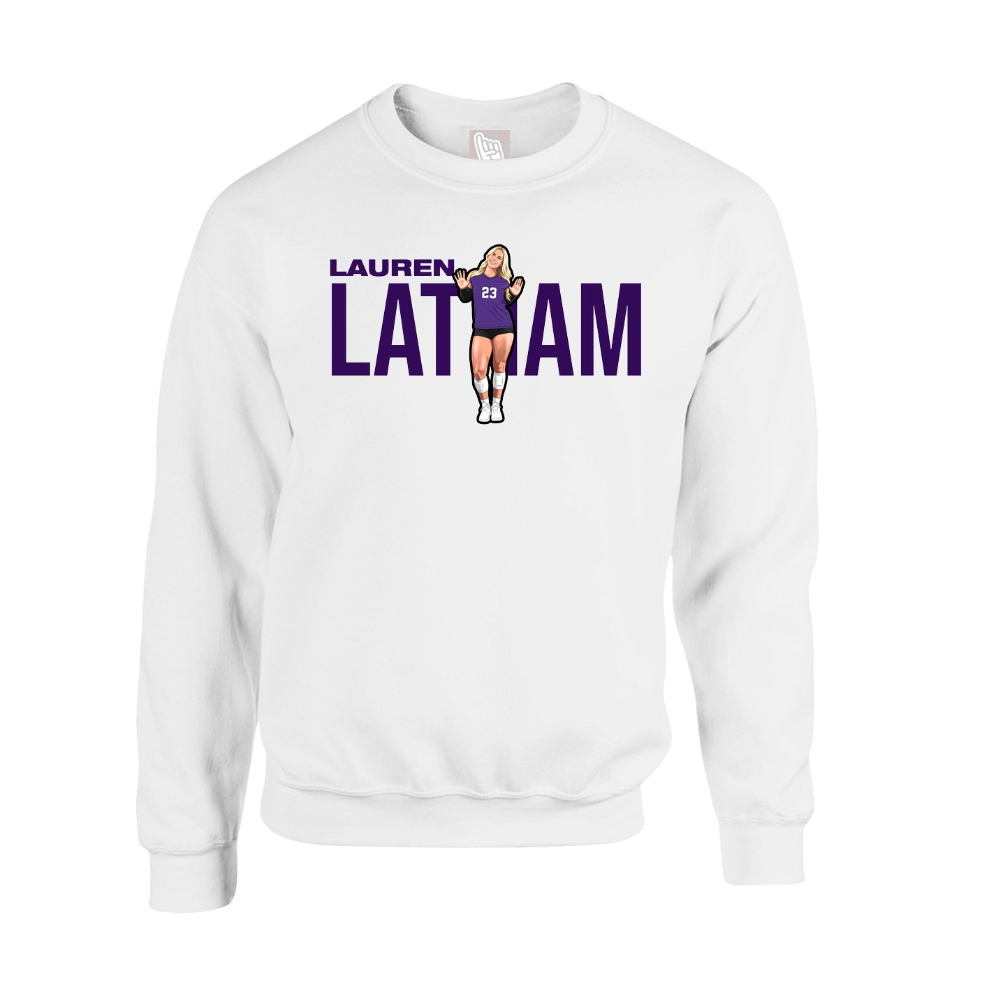 Fleece Crew — Player Name in White