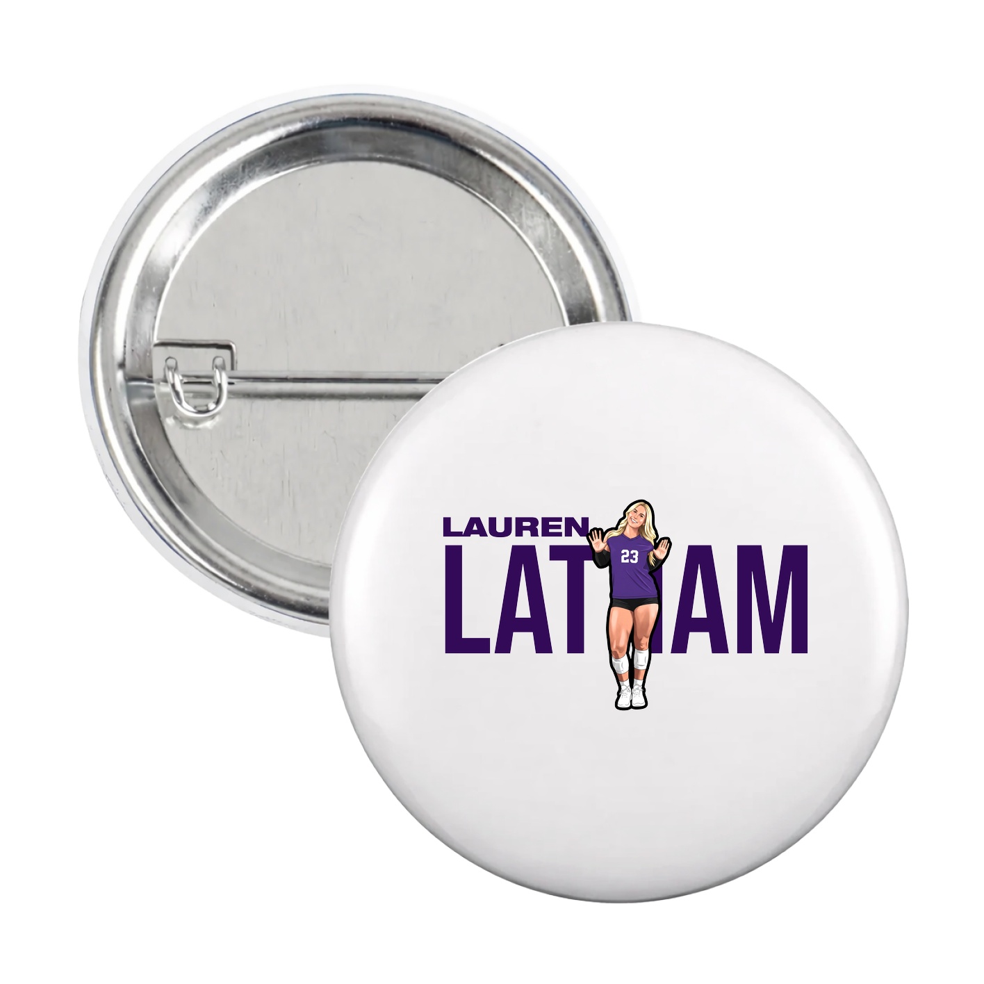 Game Day Button — Player Name in White