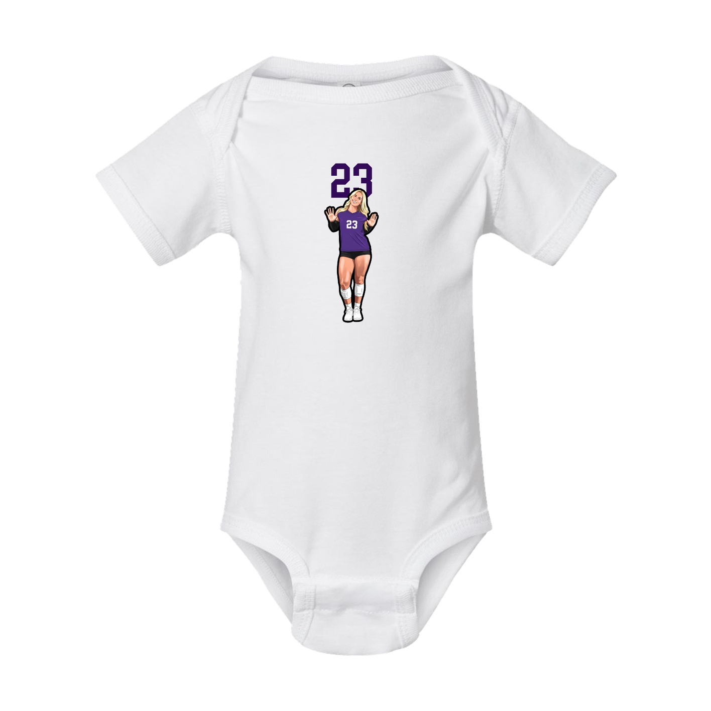 Baby Onesie — Number Top in White
