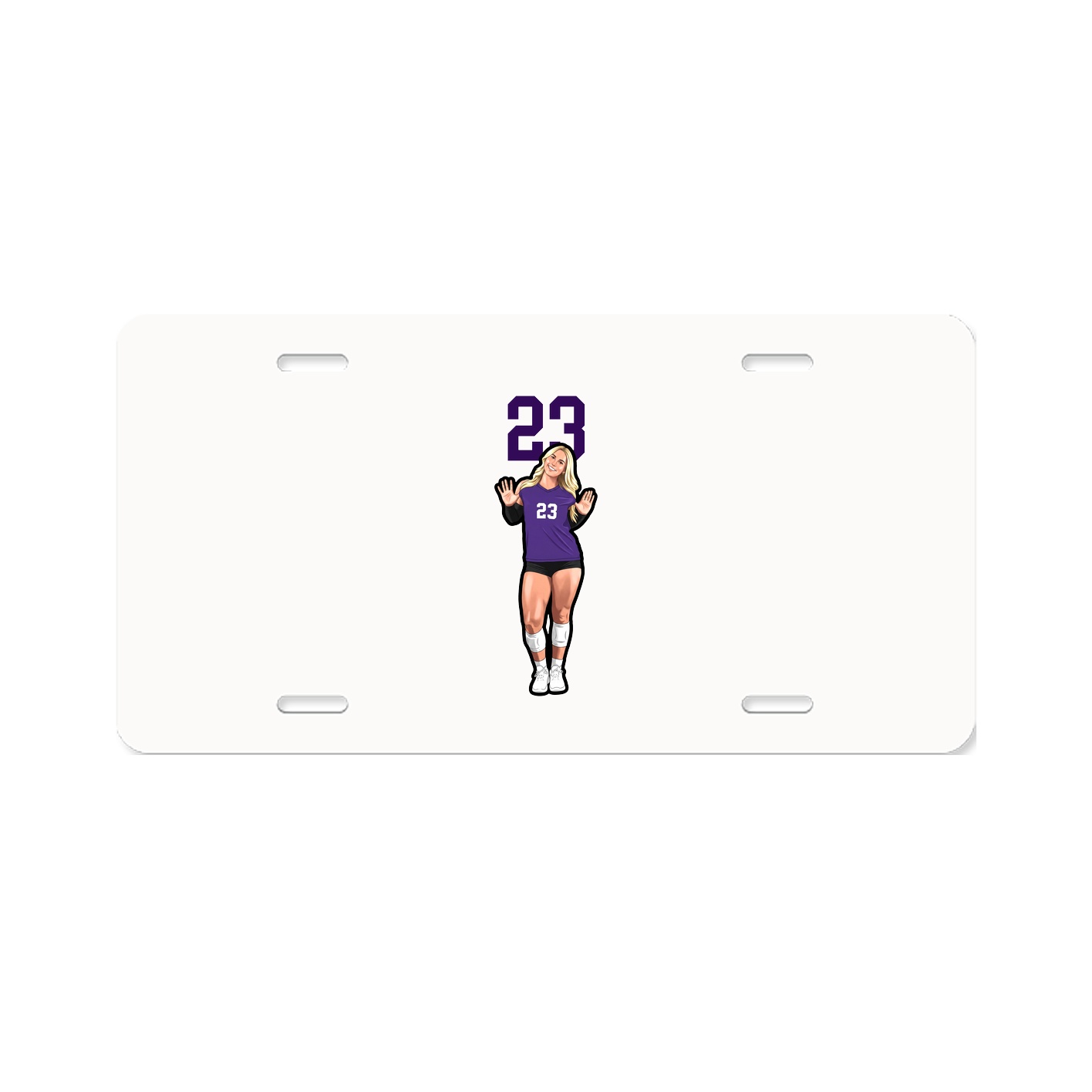 License Plate — Number Top in Classic