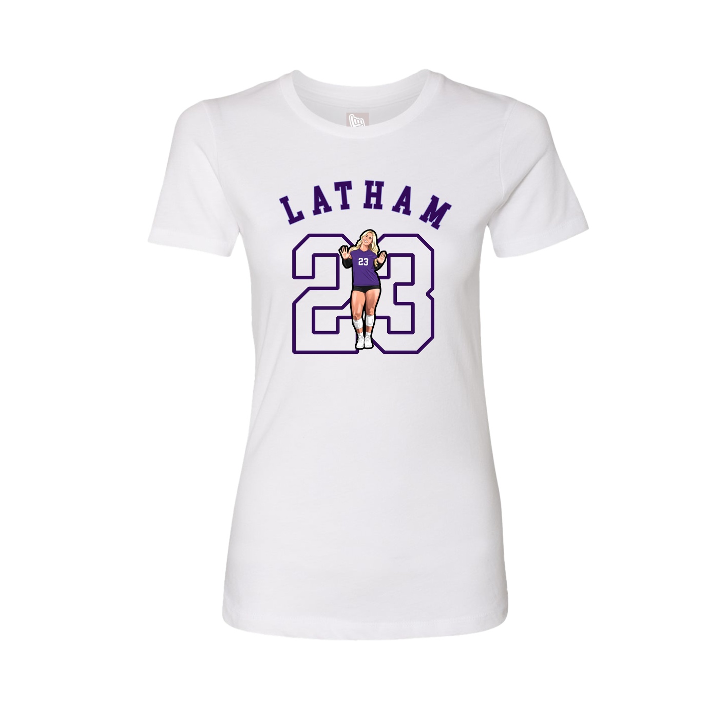 Fitted Women's Tee — Shirsey Arch in White