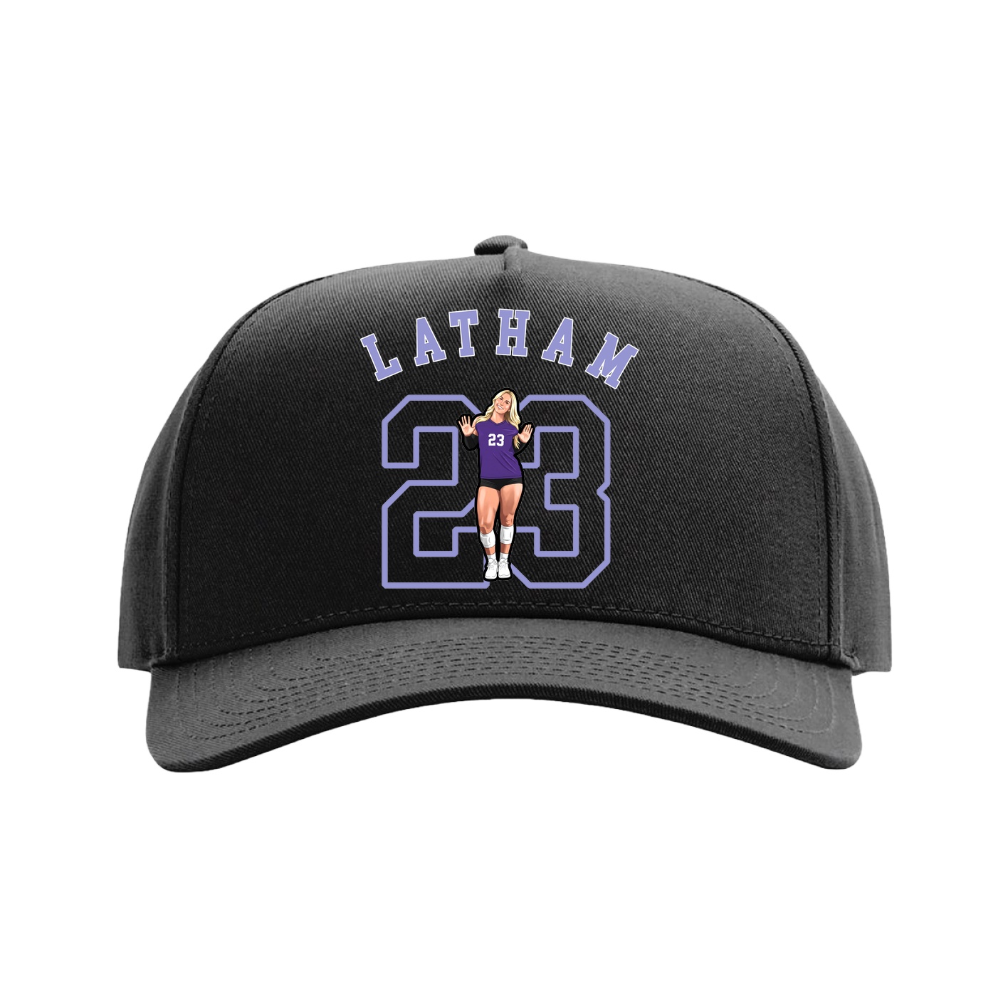 Full Fabric Five-Panel Champ Cap — Shirsey Arch in Black