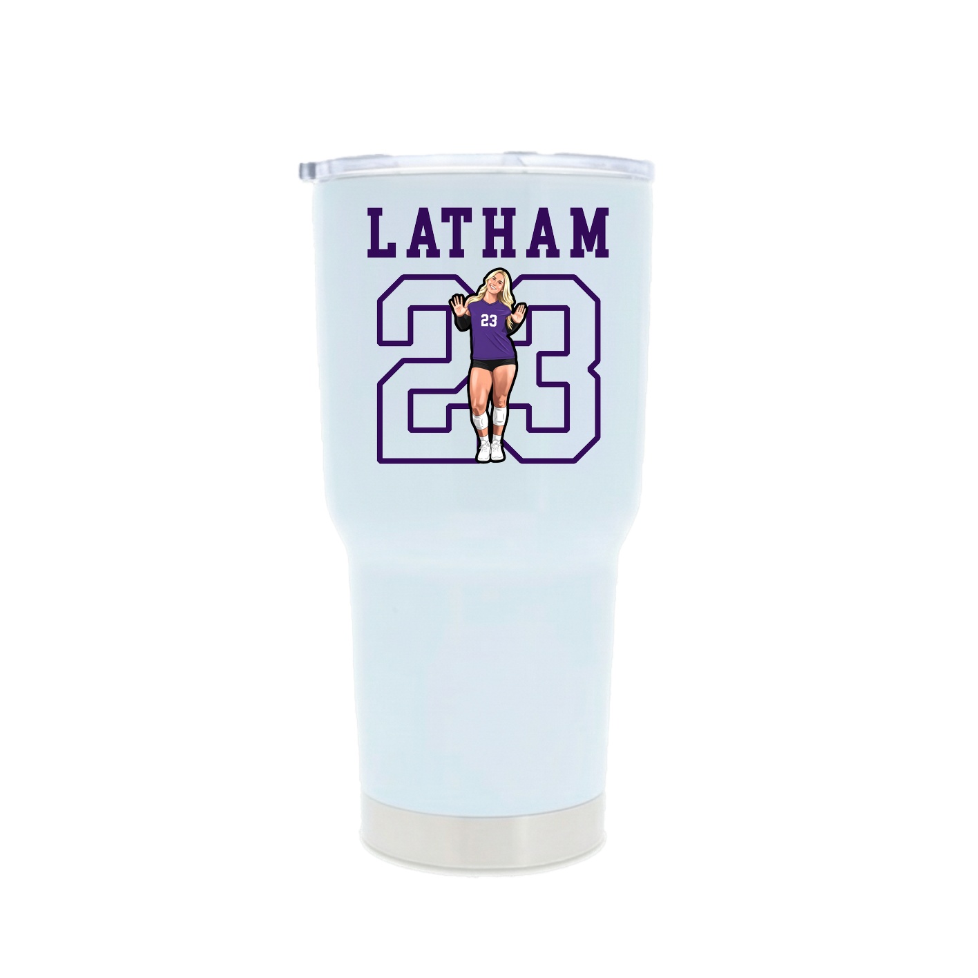 30oz Stainless Steel Tumbler — Shirsey in White