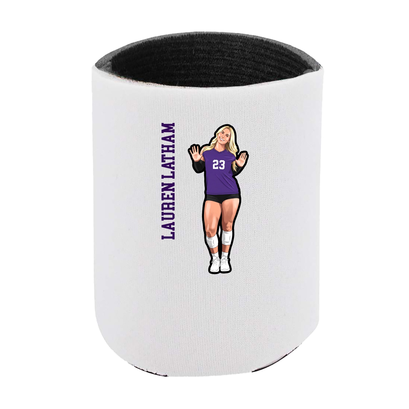 Can Holder — Name Vertical in White