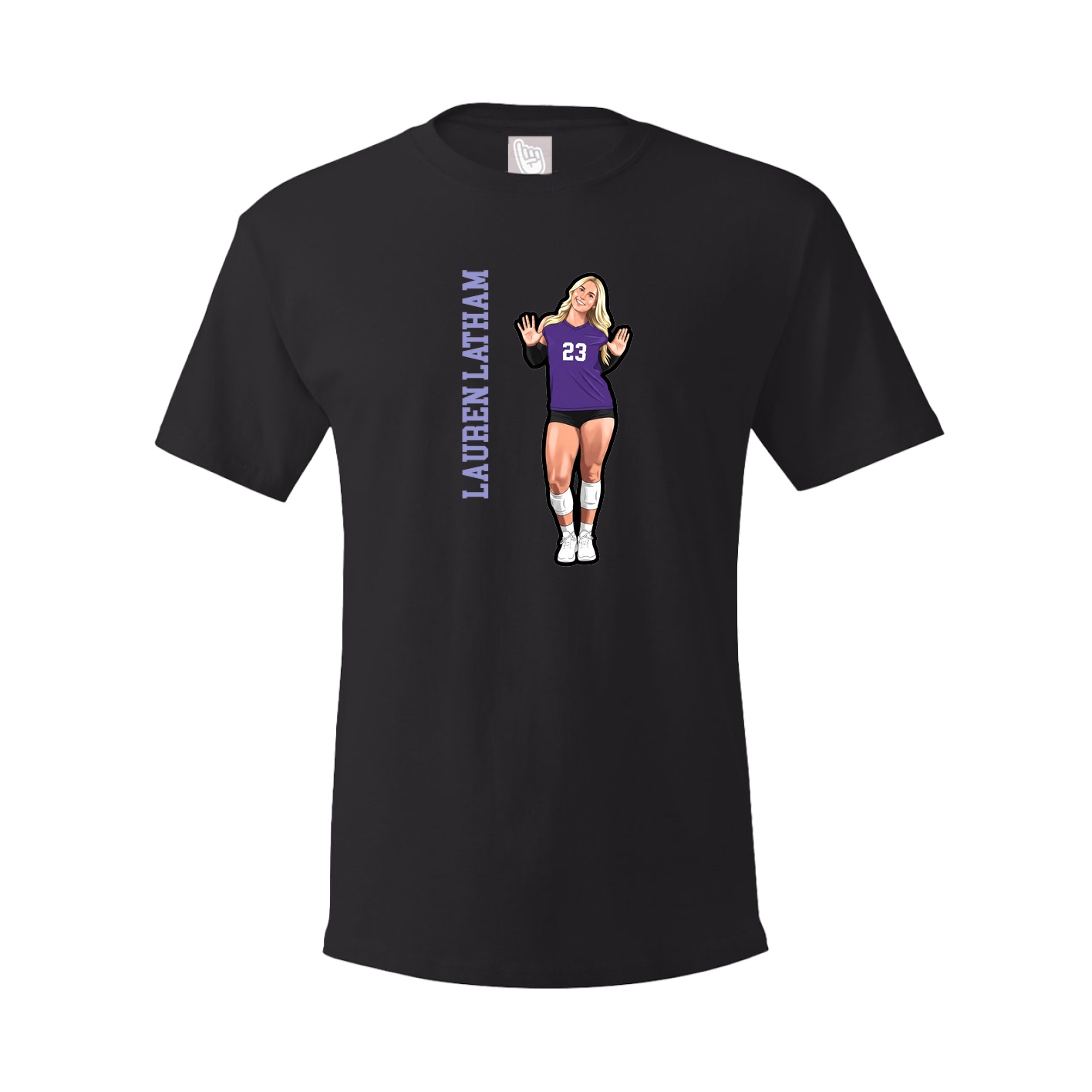 Tee — Name Vertical in Black