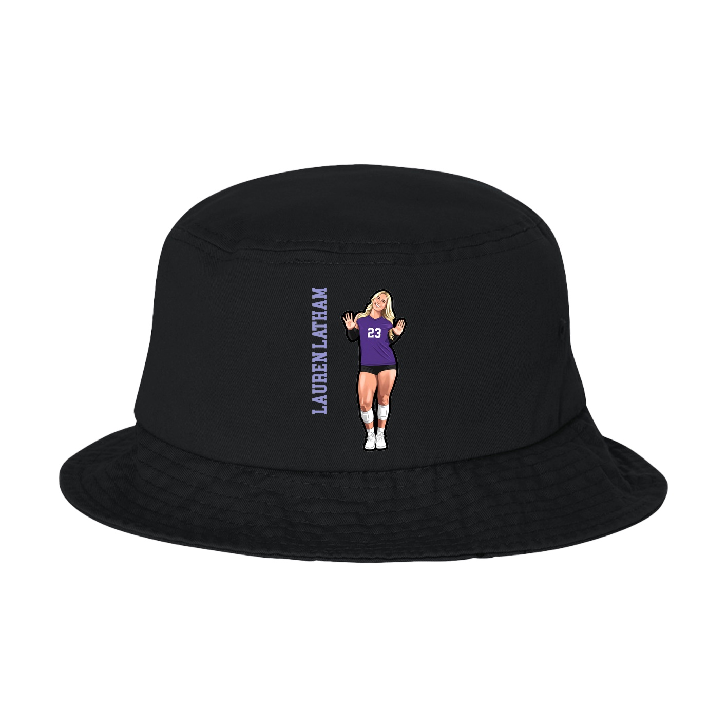 Bucket Cap — Name Vertical in Black