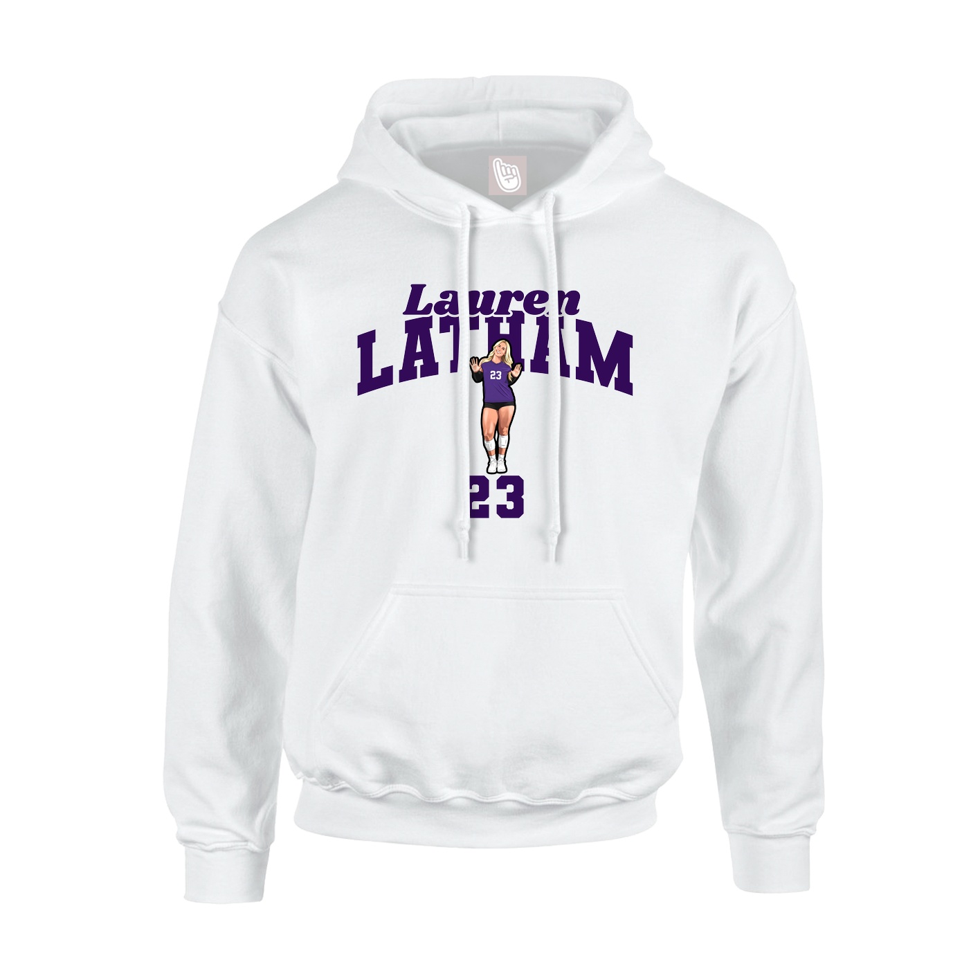 Youth Hoodie — Signature Arch in White
