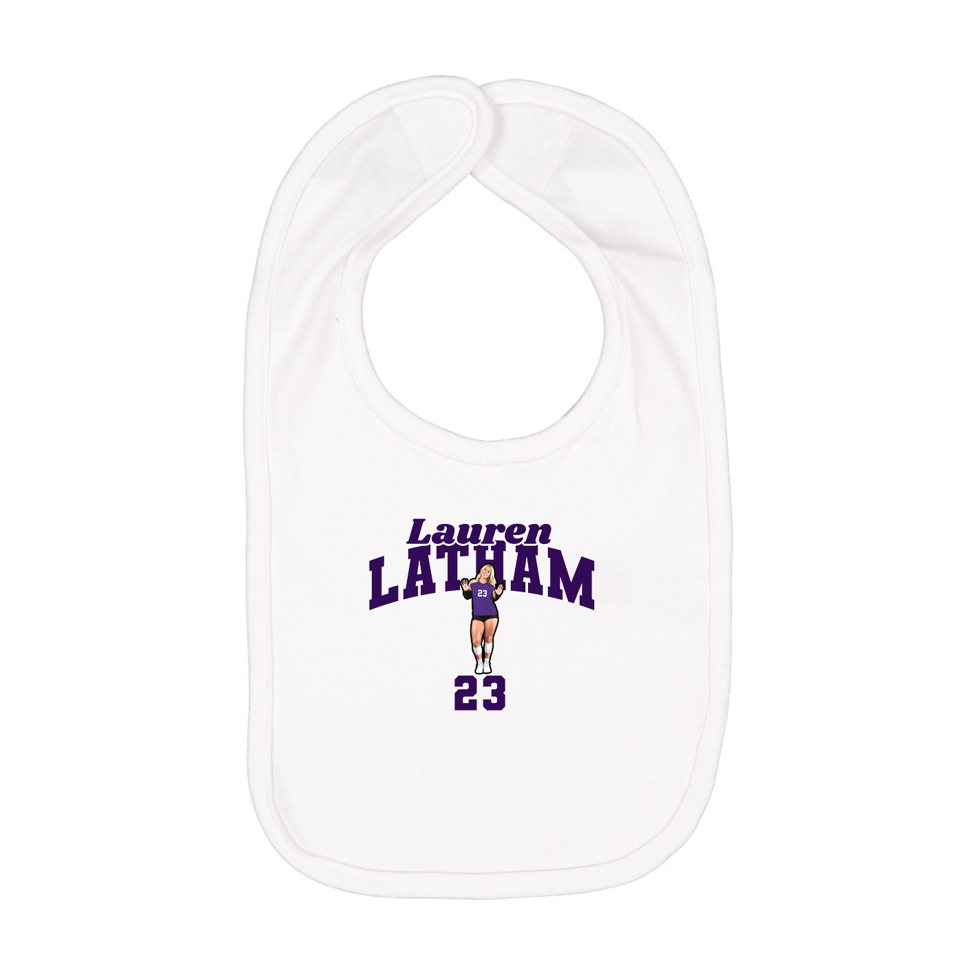 Infant Bib — Signature Arch in White