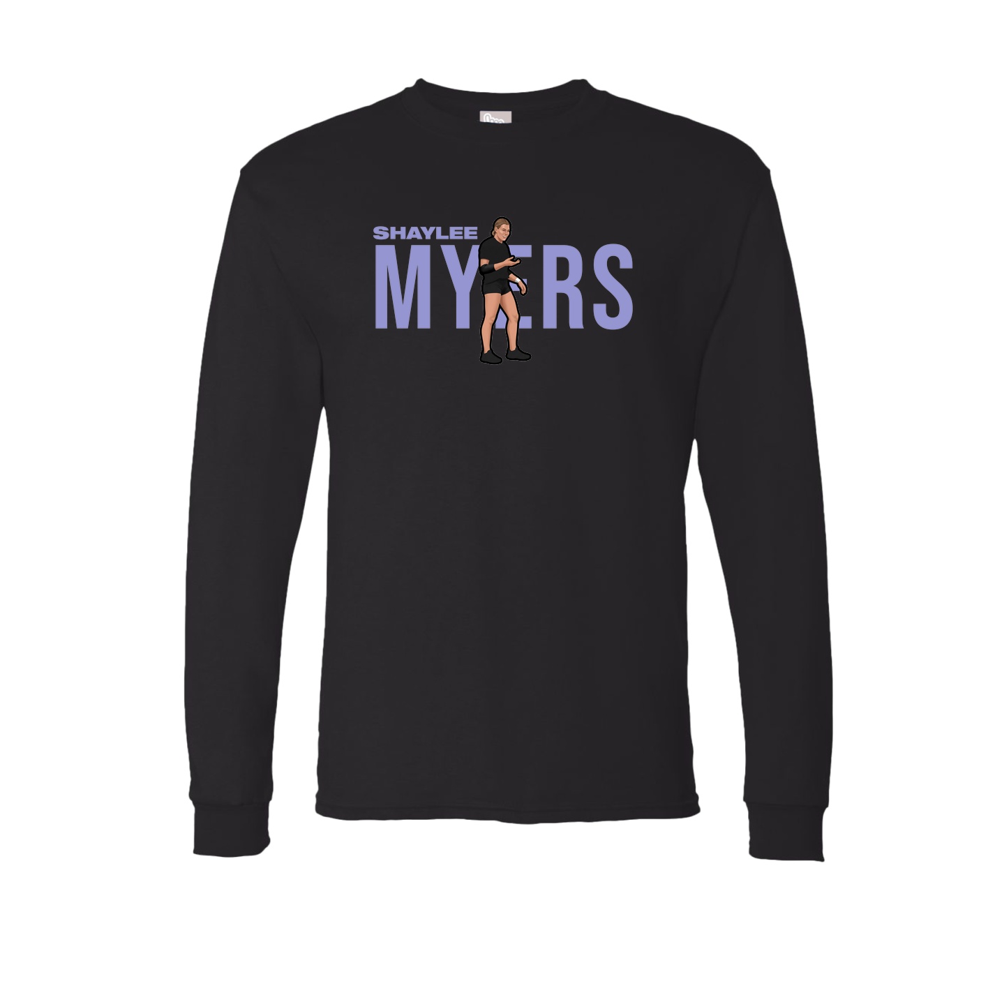 Long Sleeve Tee — Player Name in Black