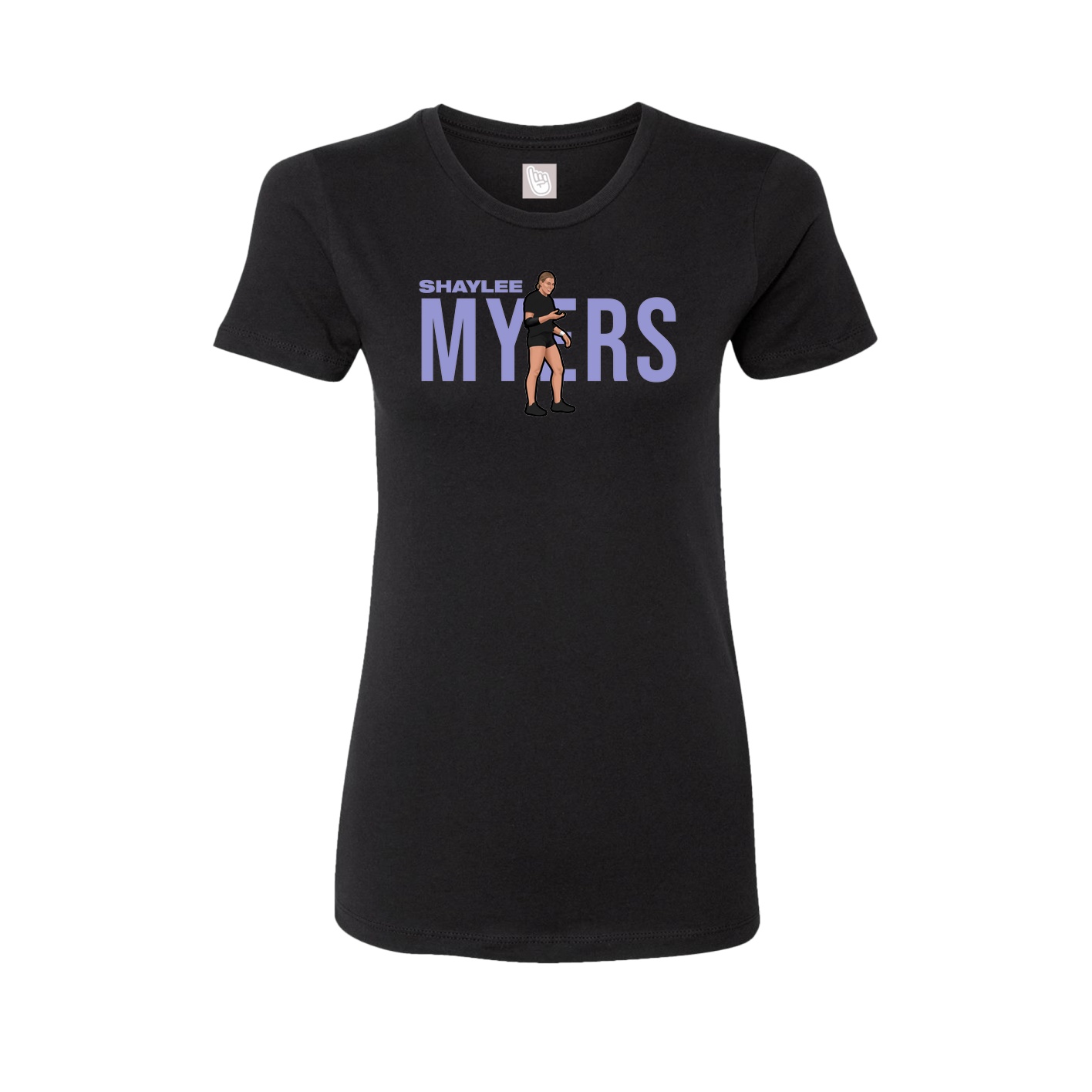 Fitted Women's Tee — Player Name in Black