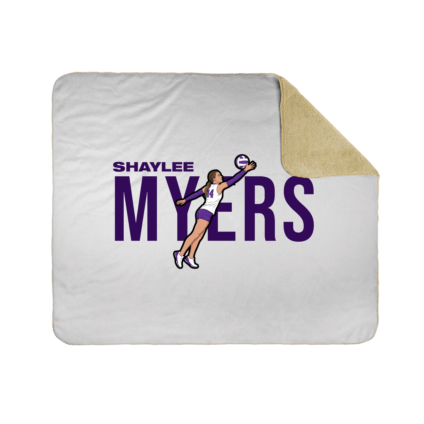 Throw Blanket — Player Name in White