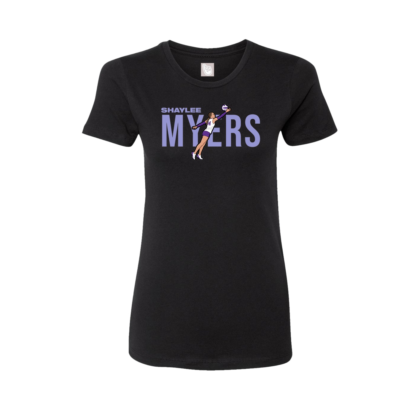 Fitted Women's Tee — Player Name in Black