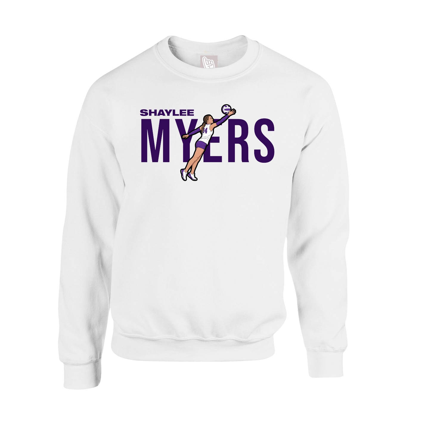Fleece Crew — Player Name in White