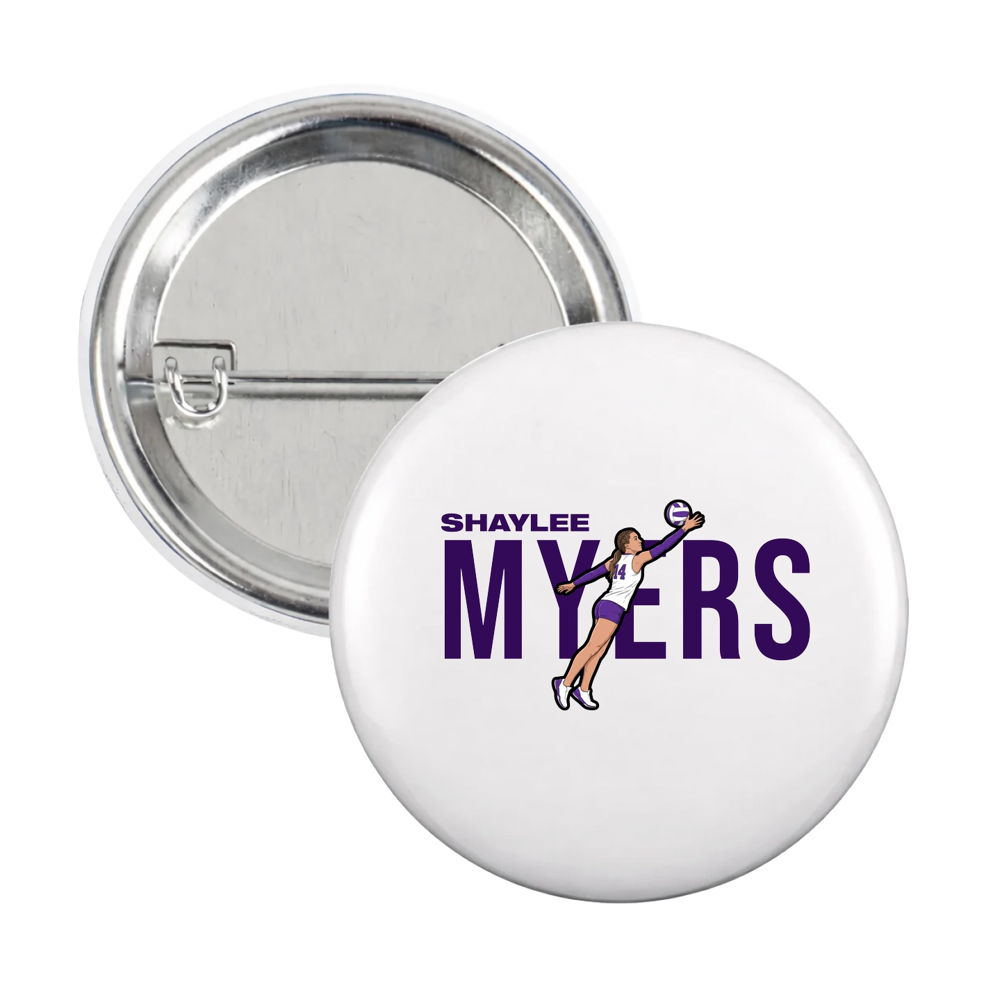 Game Day Button — Player Name in White