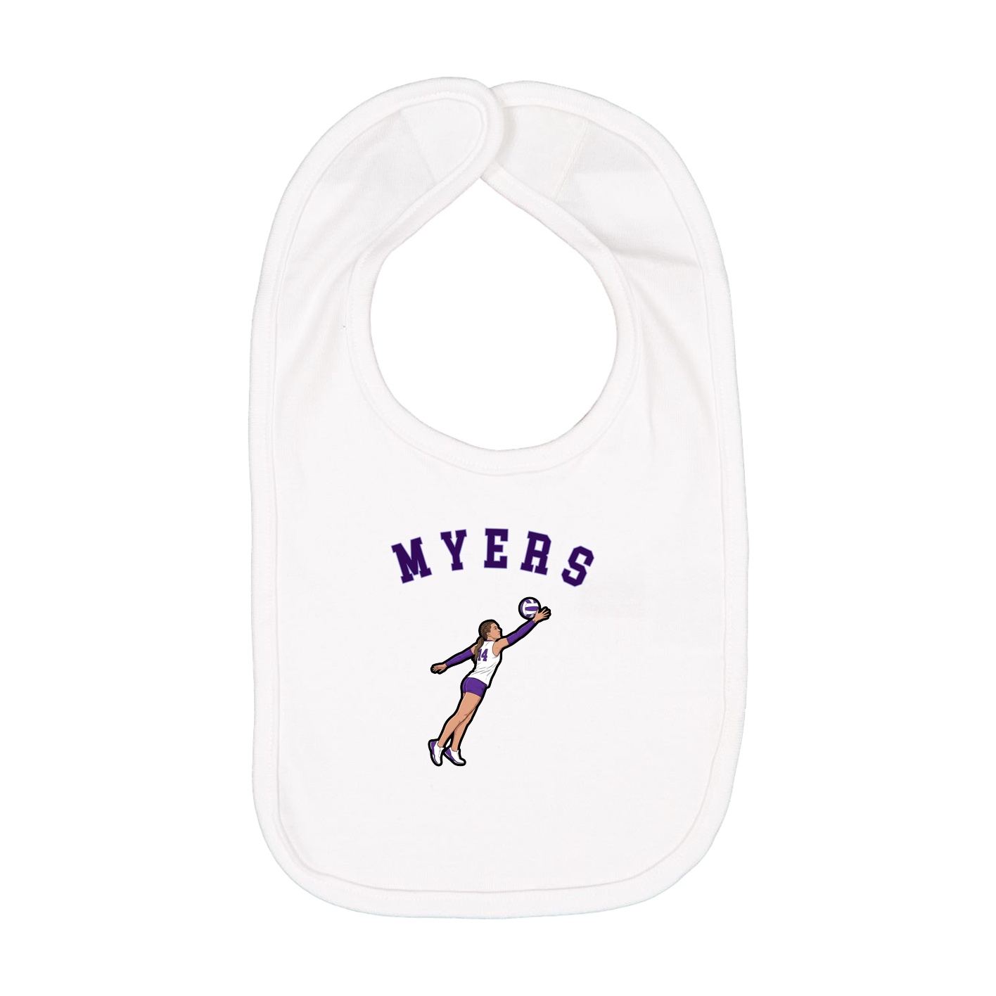 Infant Bib — Shirsey Arch in White