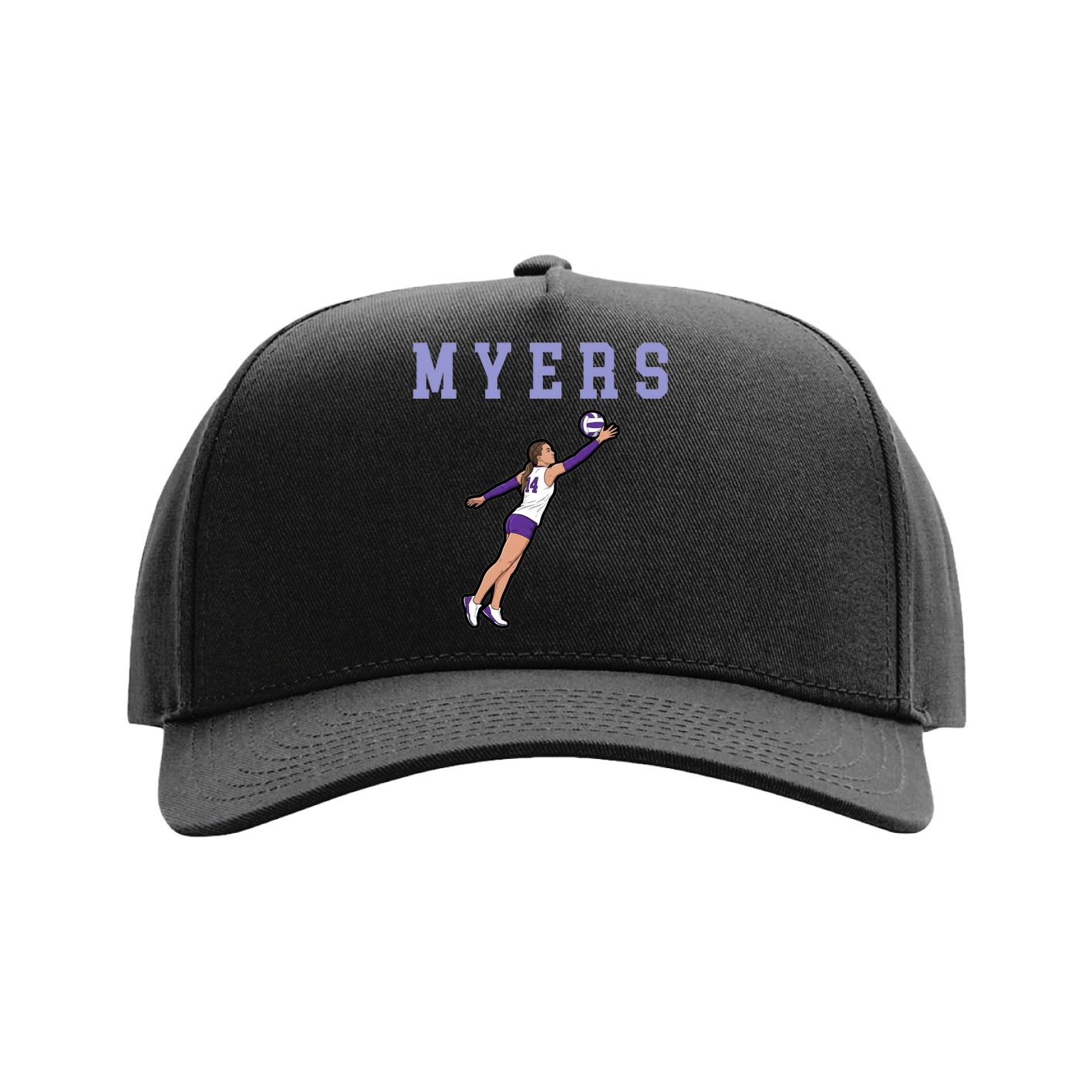 Full Fabric Five-Panel Champ Cap — Shirsey in Black