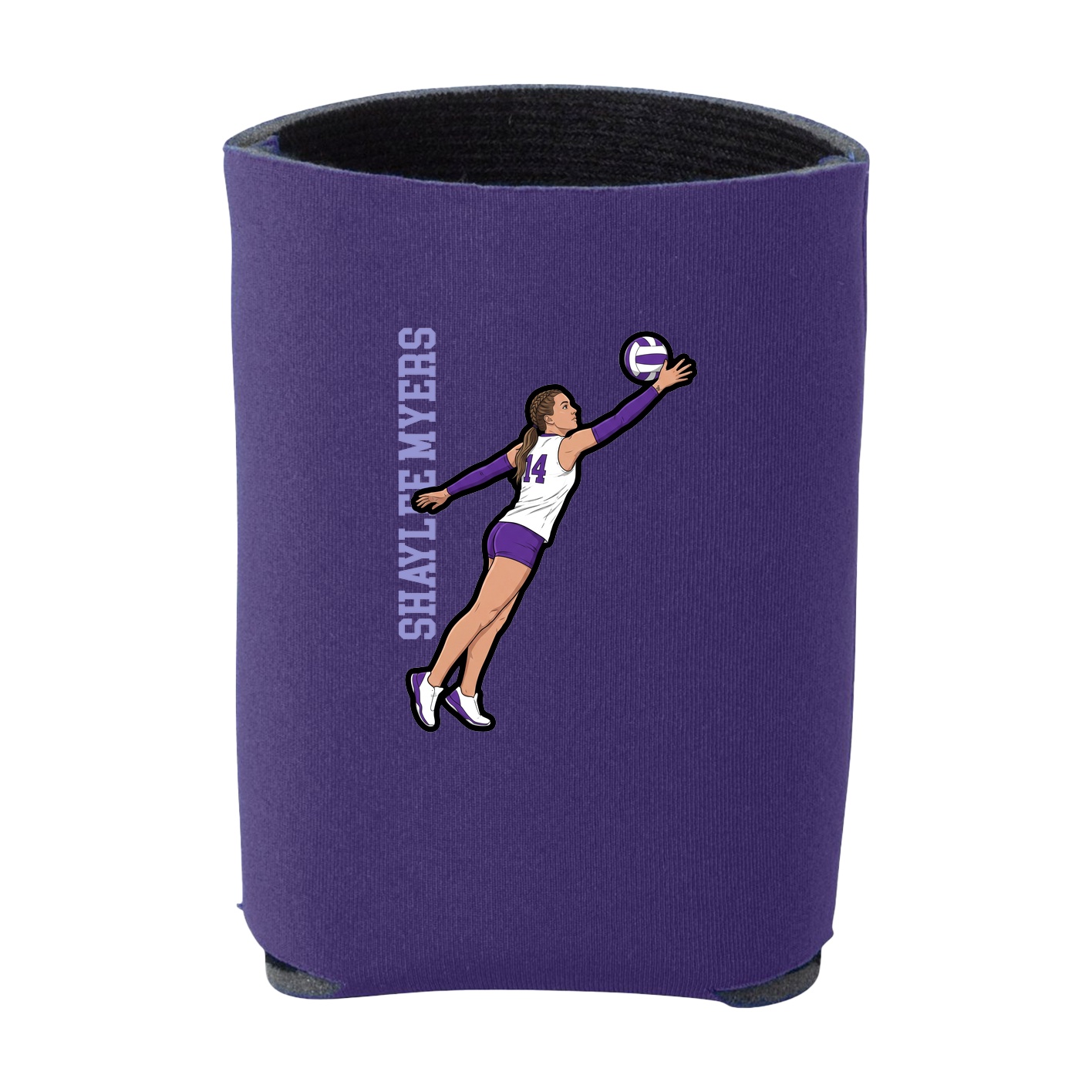 Can Holder — Name Vertical in Purple
