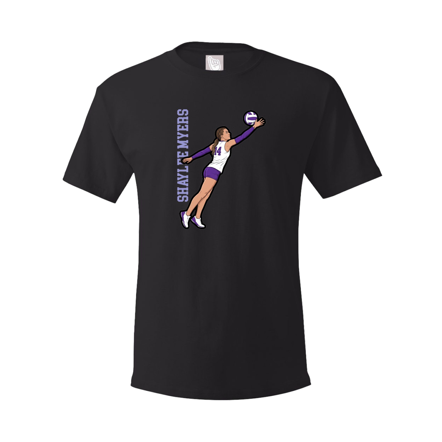 Tee — Name Vertical in Black