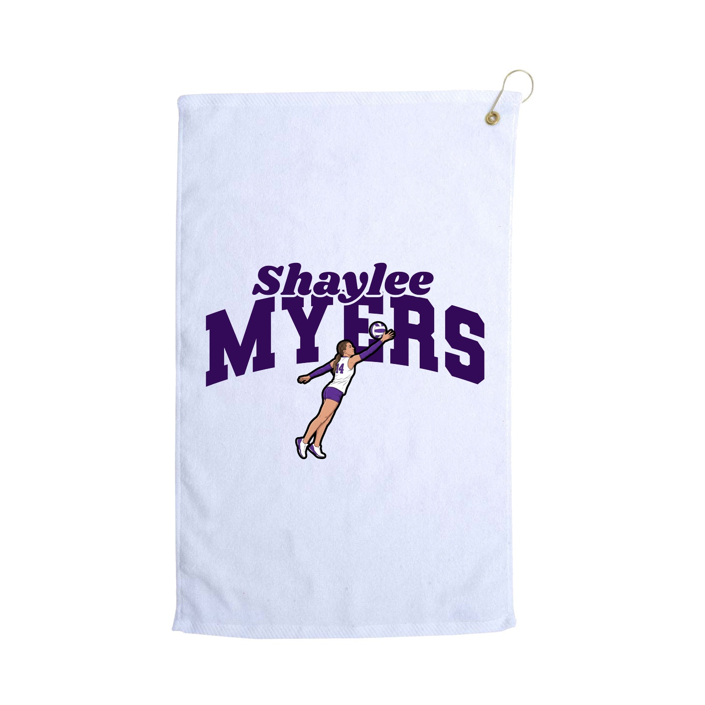 Golf Towel — Signature Arch in White