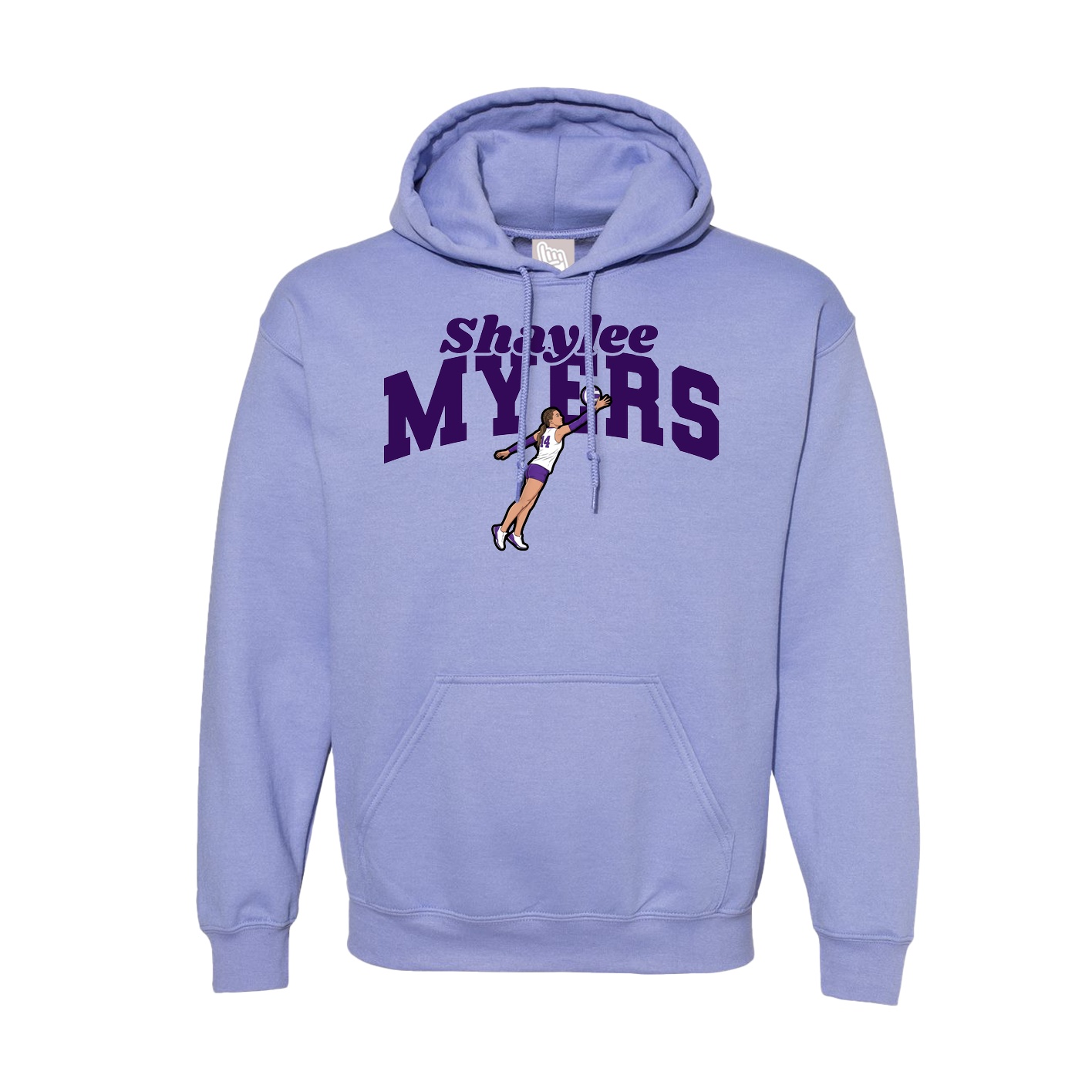 Hoodie — Signature Arch in Purple
