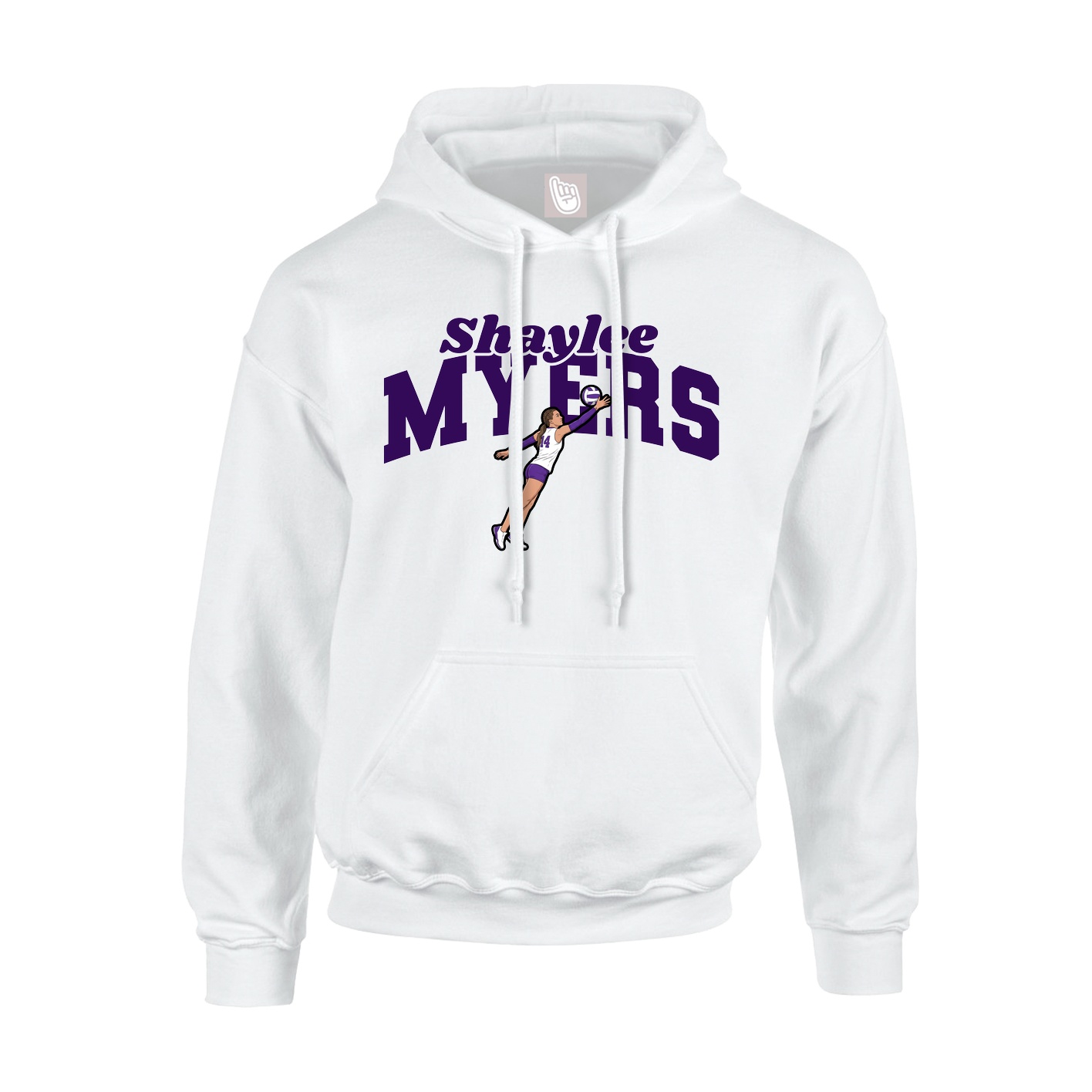 Youth Hoodie — Signature Arch in White