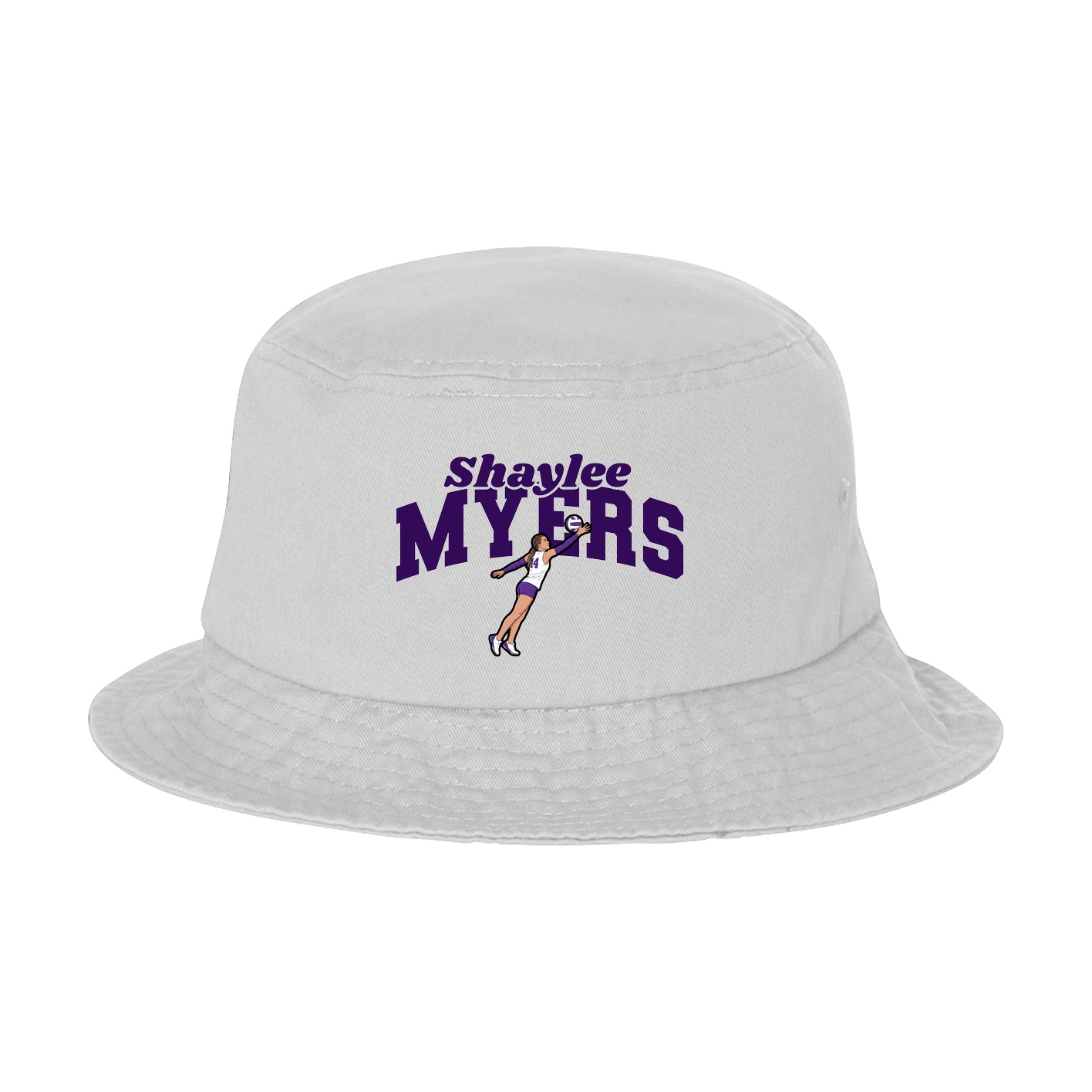 Bucket Cap — Signature Arch in White