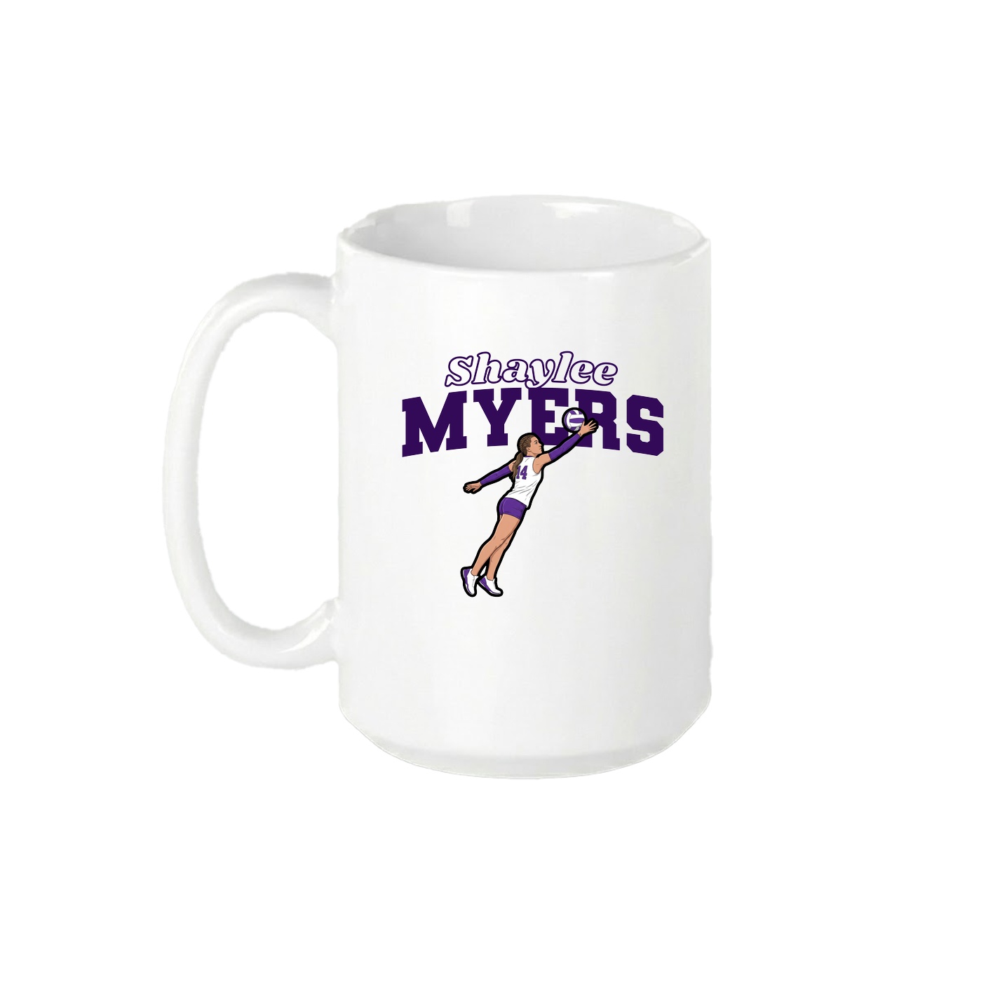 15oz Coffee Mug — Name Arch in White