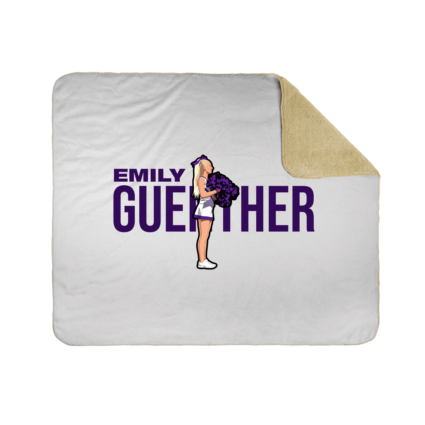 Throw Blanket — Player Name in White