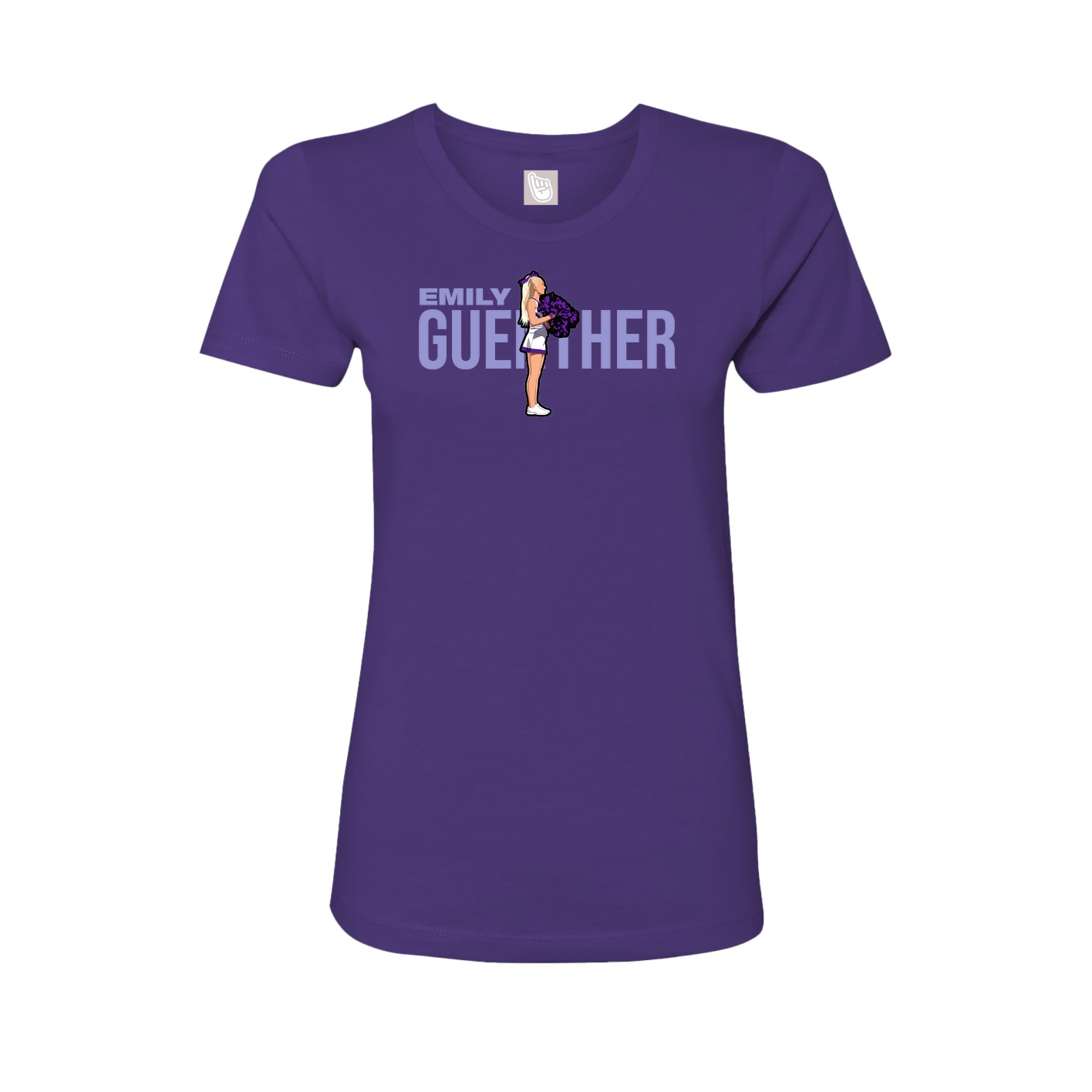 Fitted Women's Tee — Player Name in Purple