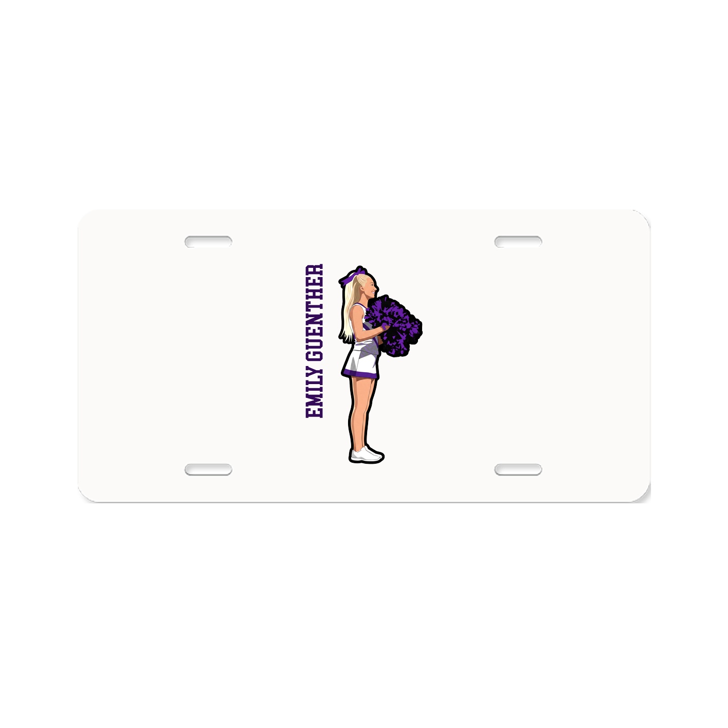 License Plate — Name Vertical in Classic