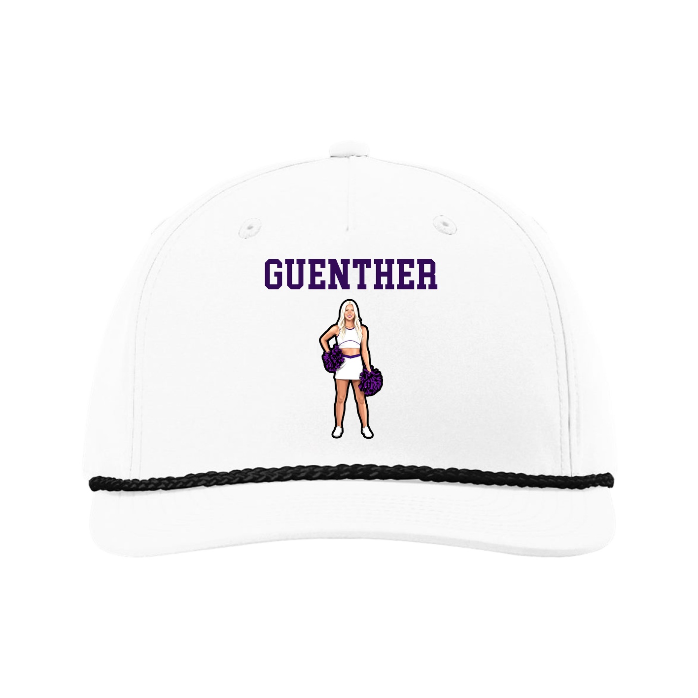 Five-Panel Classic Rope Cap — Shirsey in White