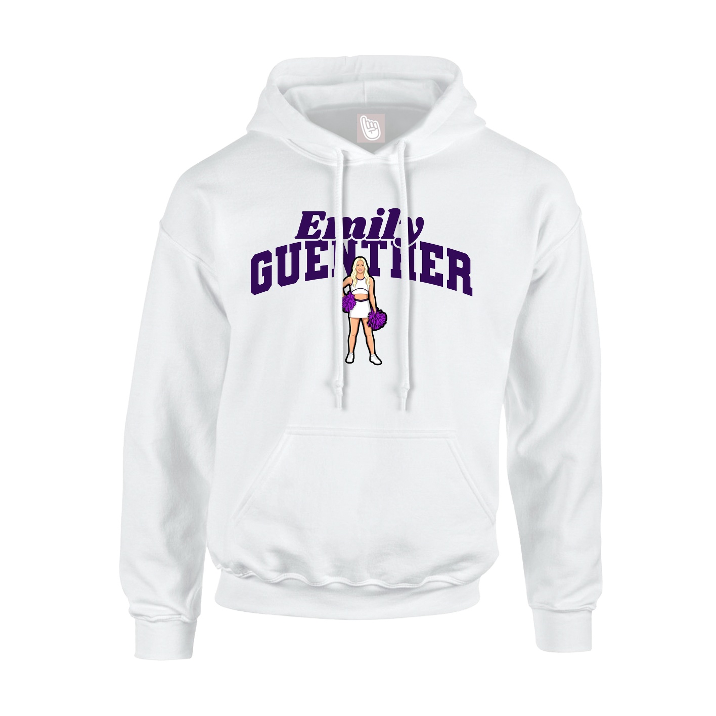 Hoodie — Signature Arch in White
