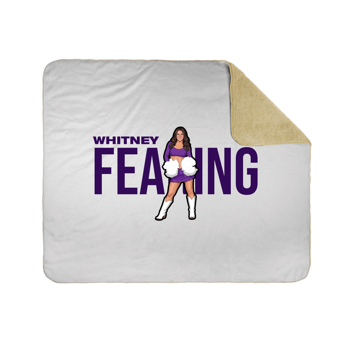 Throw Blanket — Player Name in White