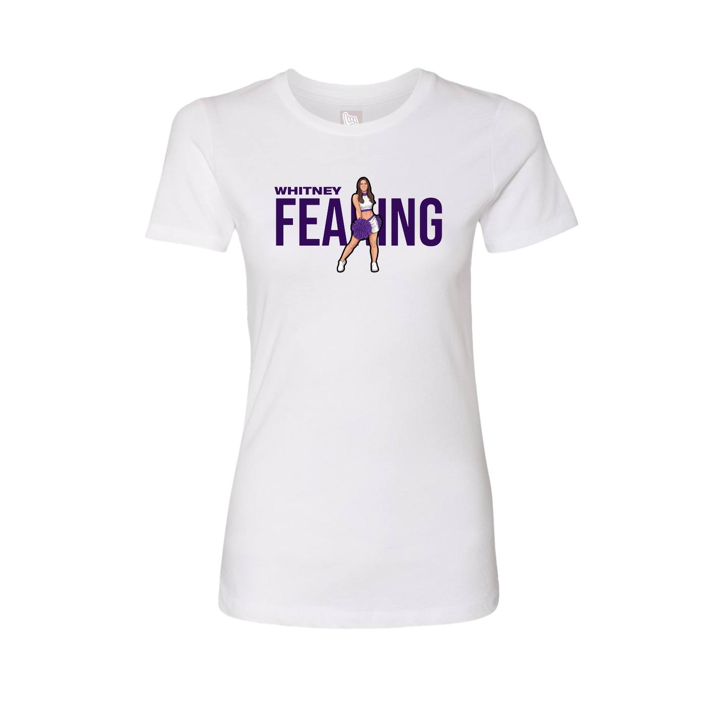 Fitted Women's Tee — Player Name in White