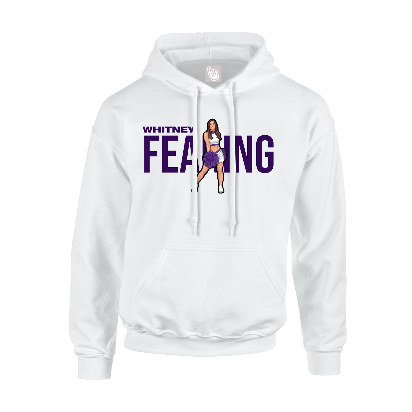 Youth Hoodie — Player Name in White