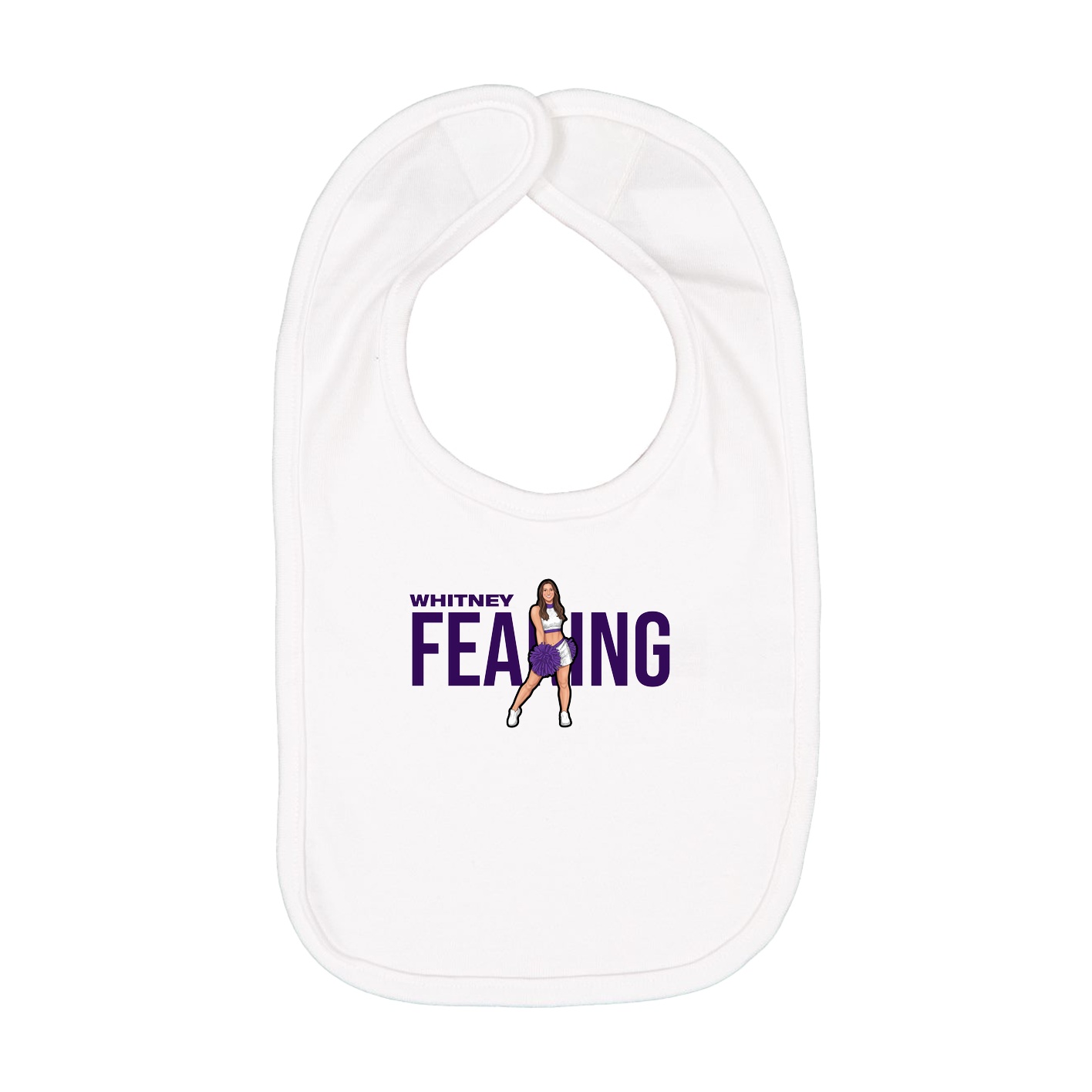 Infant Bib — Player Name in White